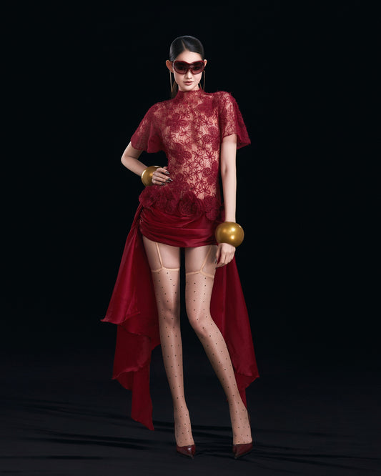 MAEL FEMME Red Venyra Mini Dress