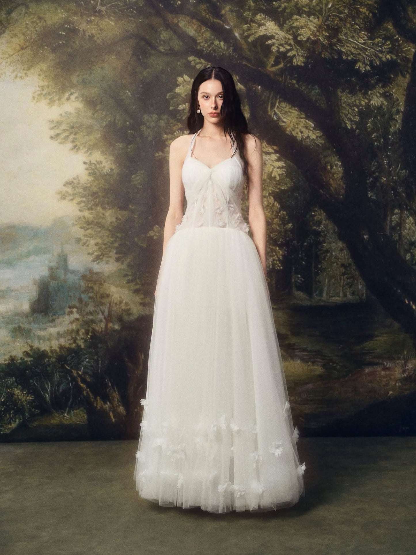 LINHPHUNG White Nubelia Gauze Maxi Dress