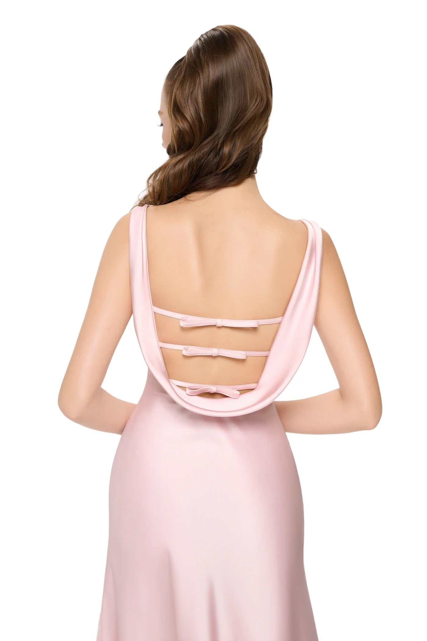 JUBIN Blue Elegant Midi Dress