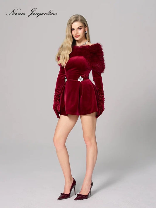 NANA JACQULINE Red Mini Dress