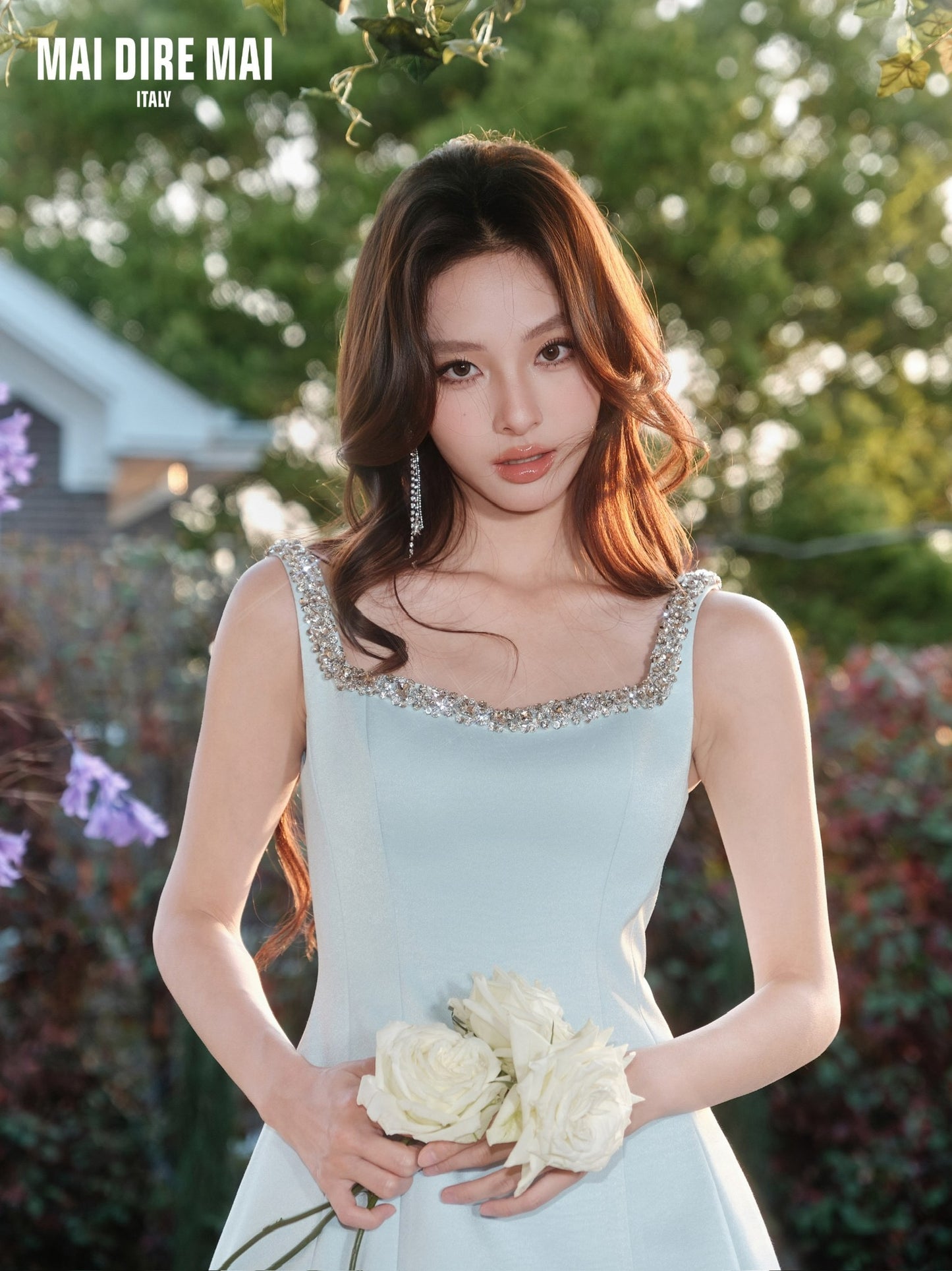 MAI DIRE MAI Blue Lace Mini Dress