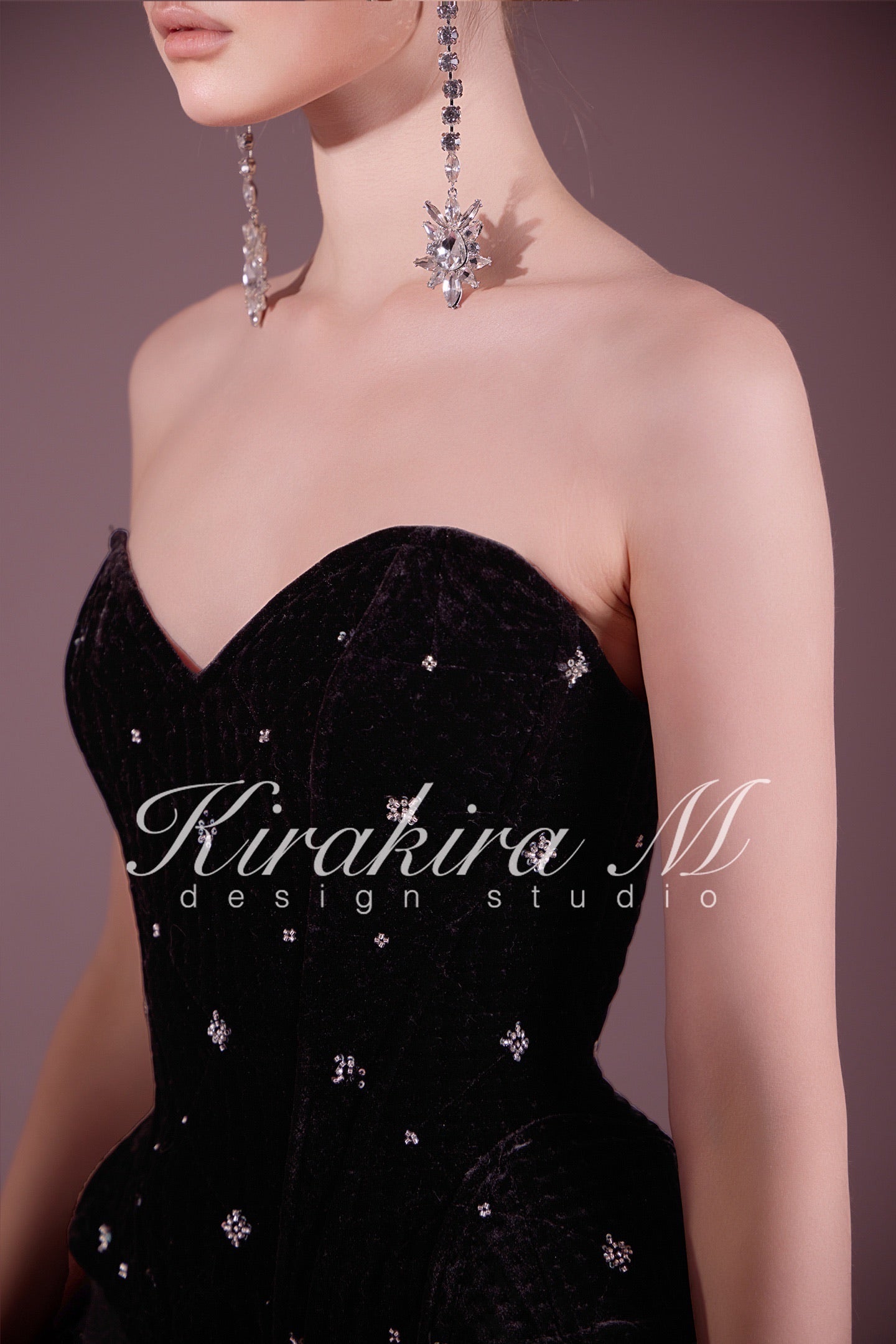 KIRAKIRA M Black Lightweight Quilted Beaded Top & Knitted Low-Waisted Bubble Skirt & Short