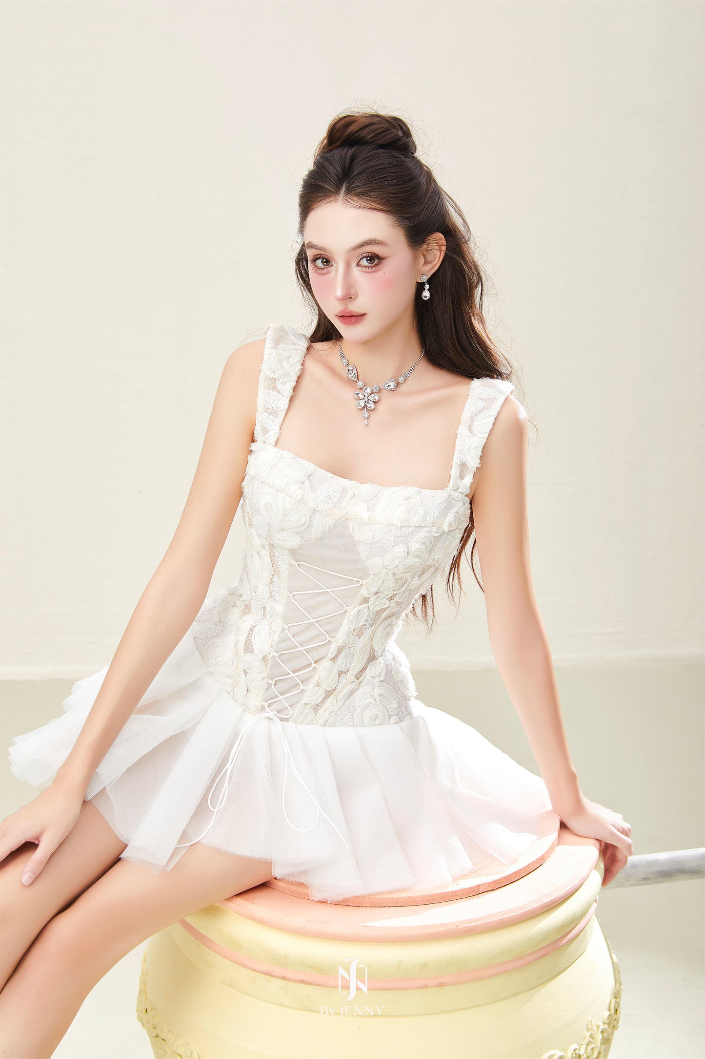 BY JENNY White Nia Mini Dress