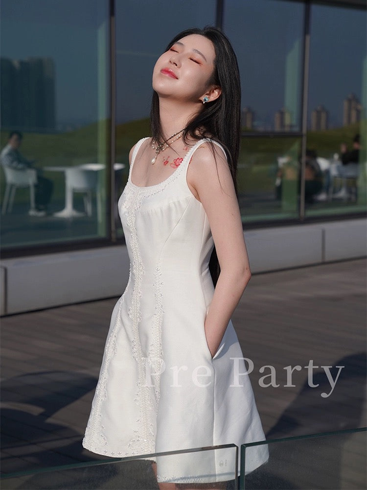 PRE PARTY White Hepburn Mini Dress