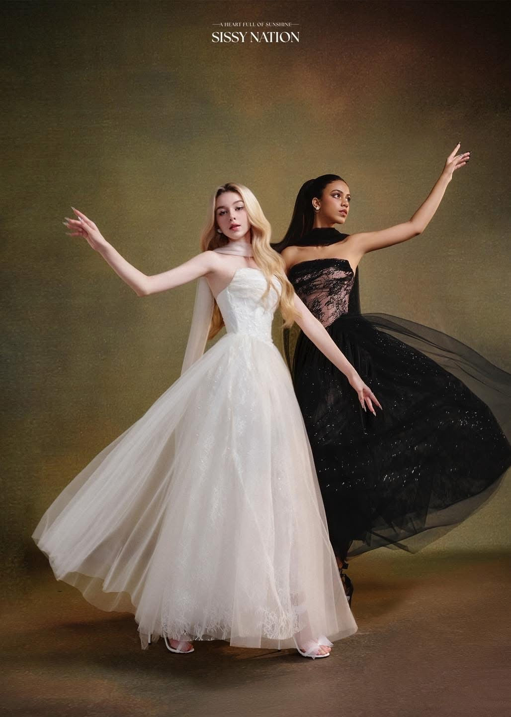 SISSY NATION Blue Amelia Corset Maxi Dress