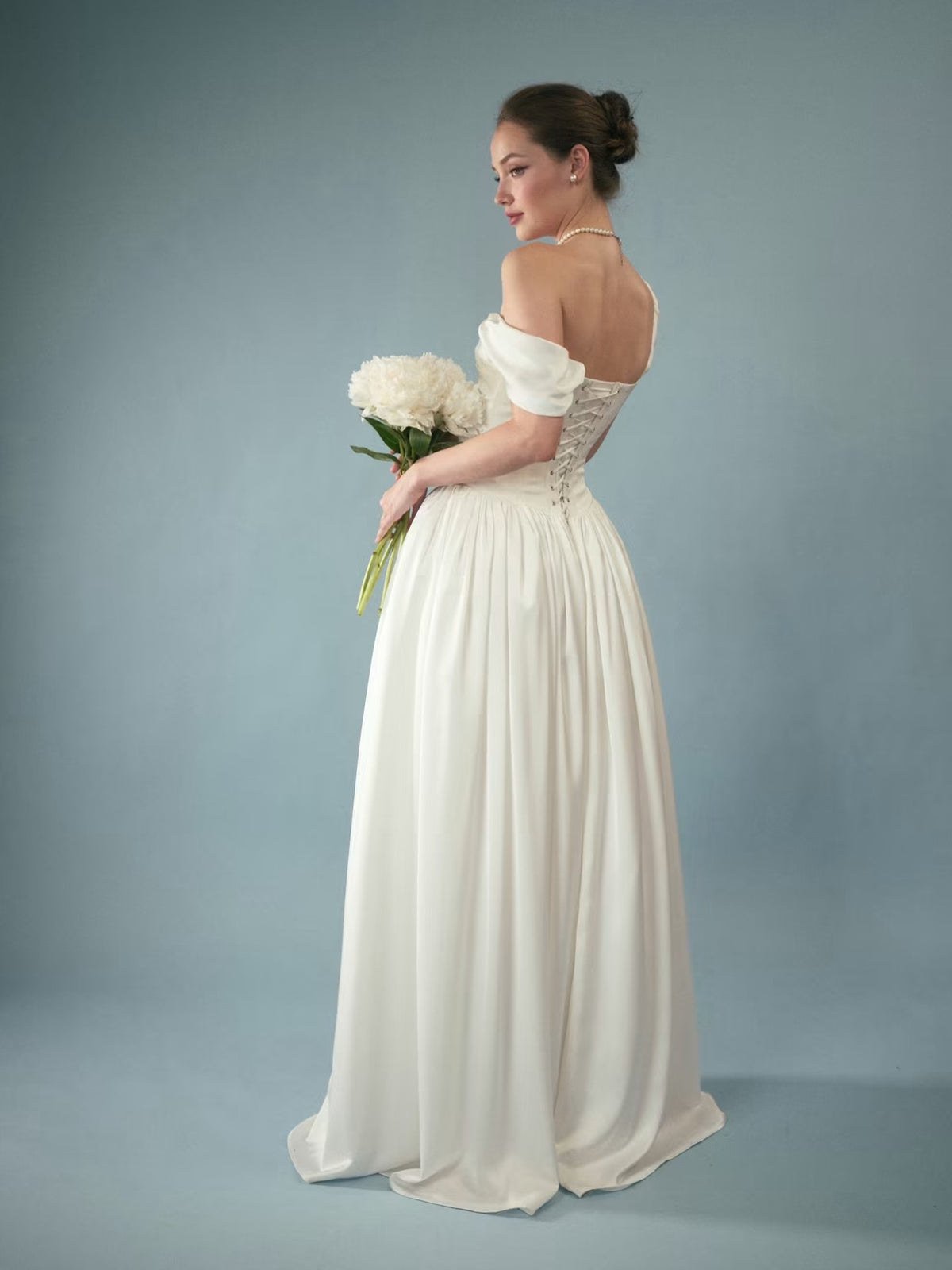White Satin Eveline Maxi Dress