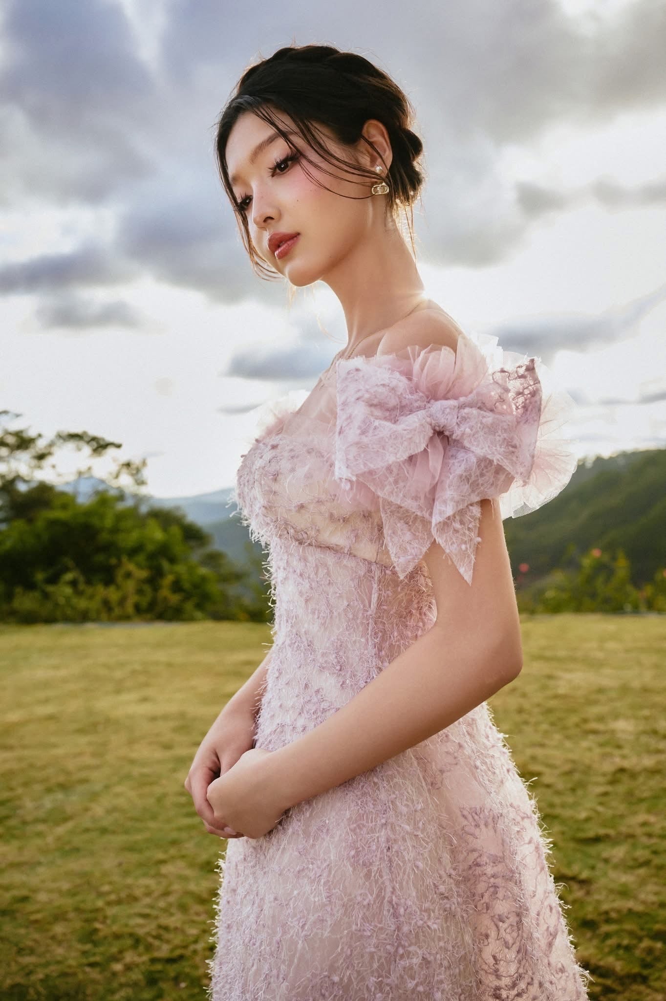 SISSY NATION Sweet Elegant Fairycore Pink Sophie Gown Maxi Dress