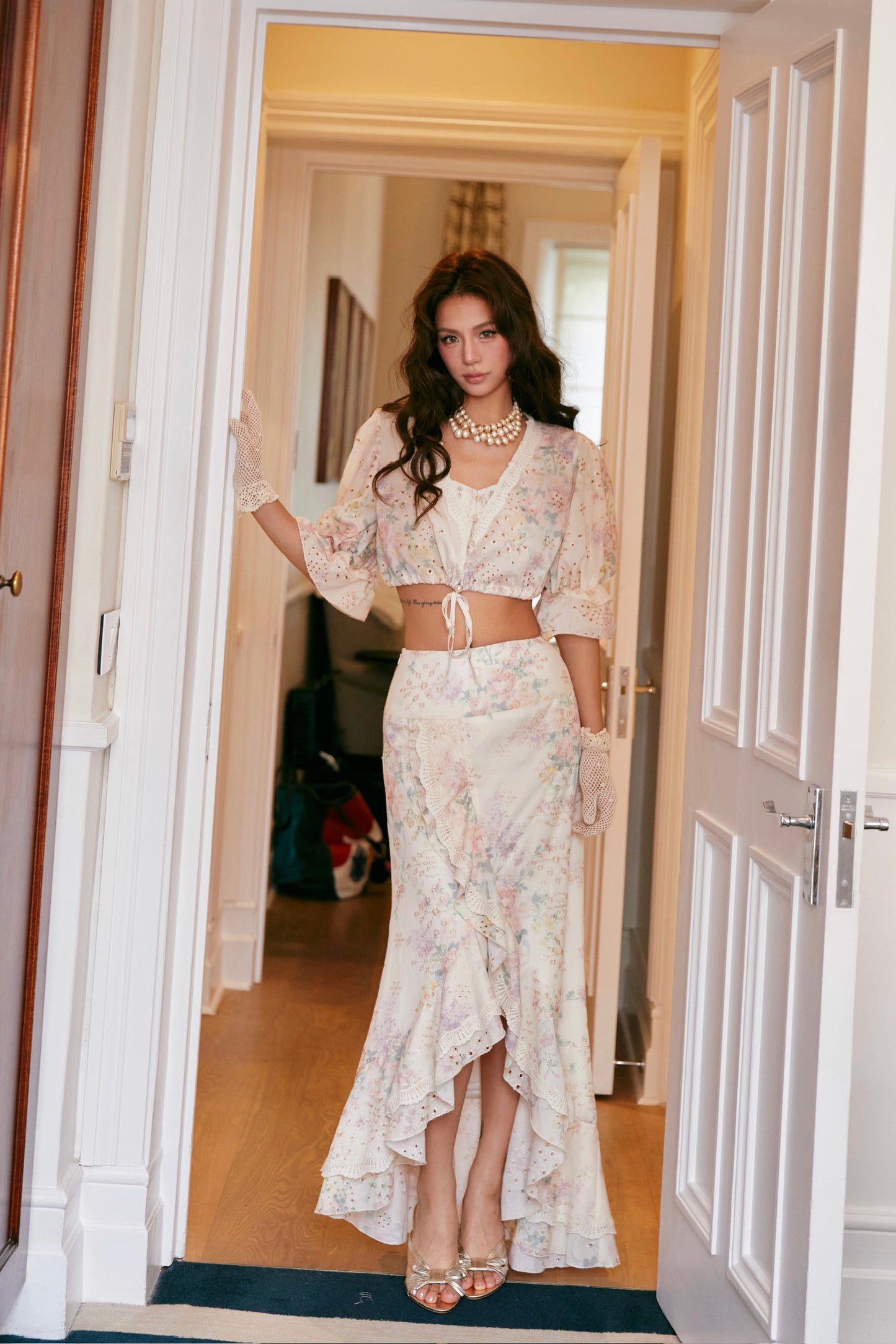 MIN PURA Floral Vacation Sweet Azania Top & Skirt Set