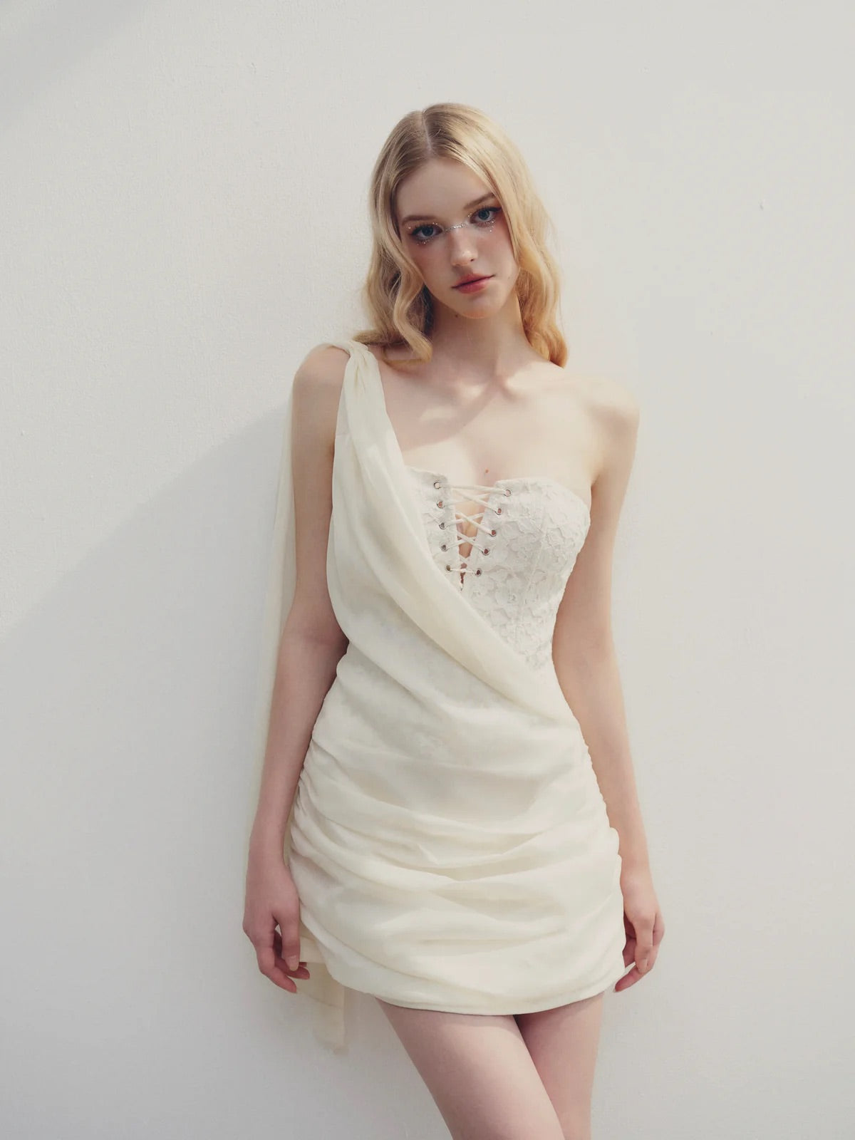 DELICIAE White Bailey Mini Dress