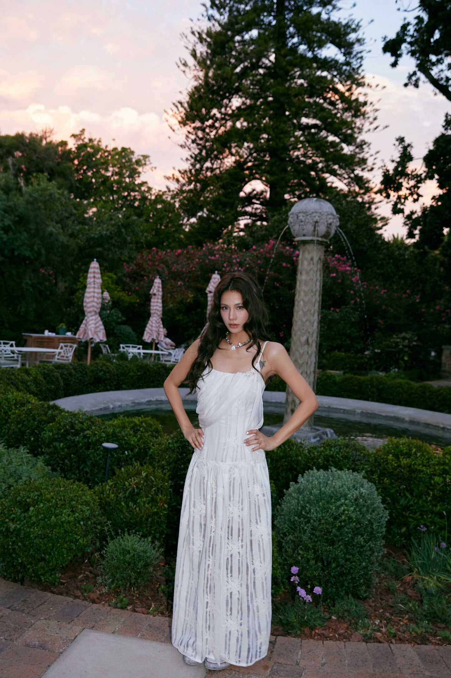 MIN PURA White Vacation Sweet Nia Maxi Dress