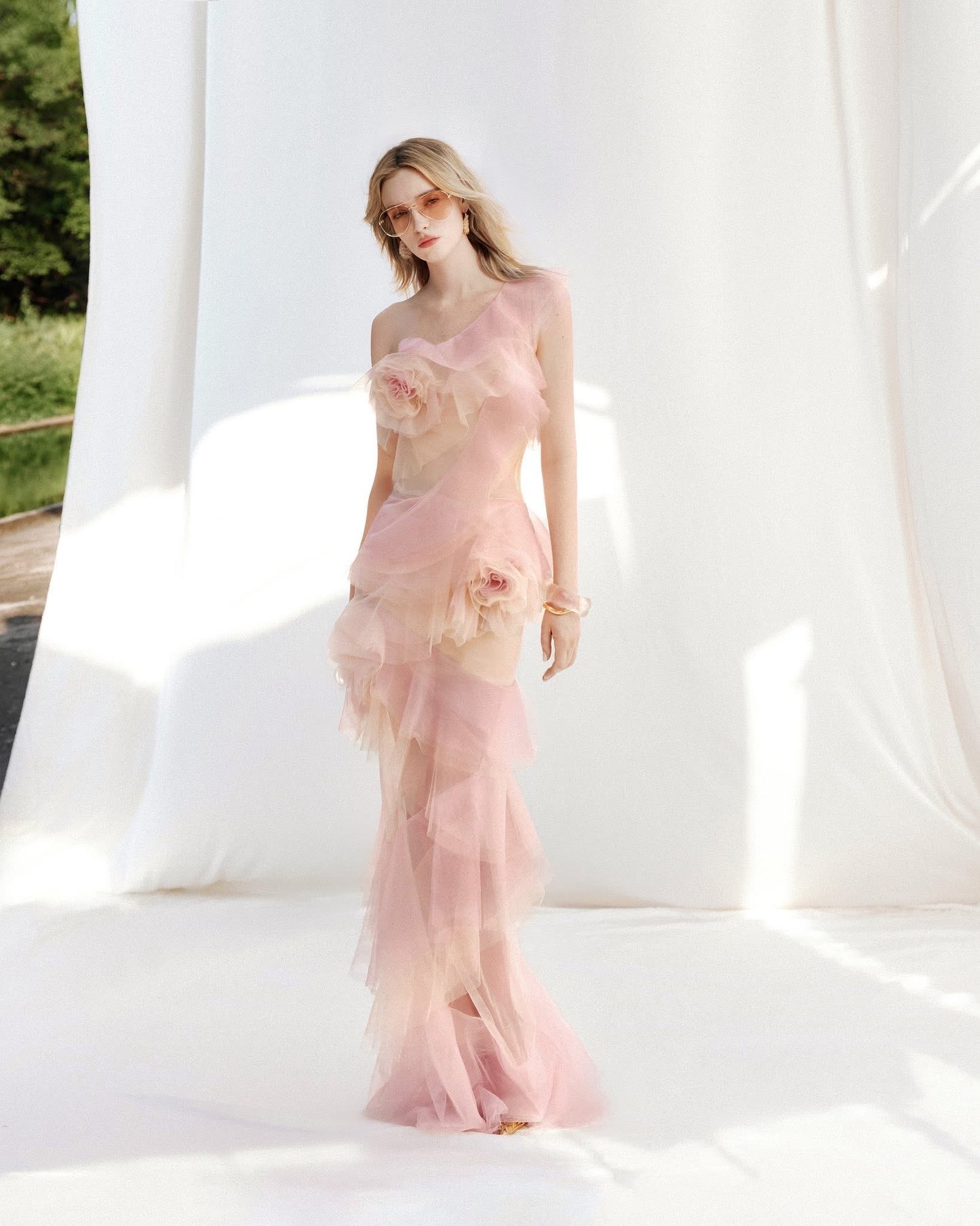 MUSTHAVE Fairycore Elegant Pink Alice Midi Dress