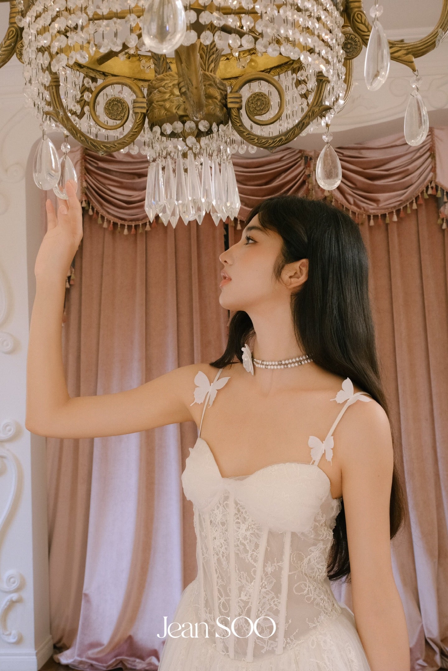 JEAN SOO White Lace Maxi Dress