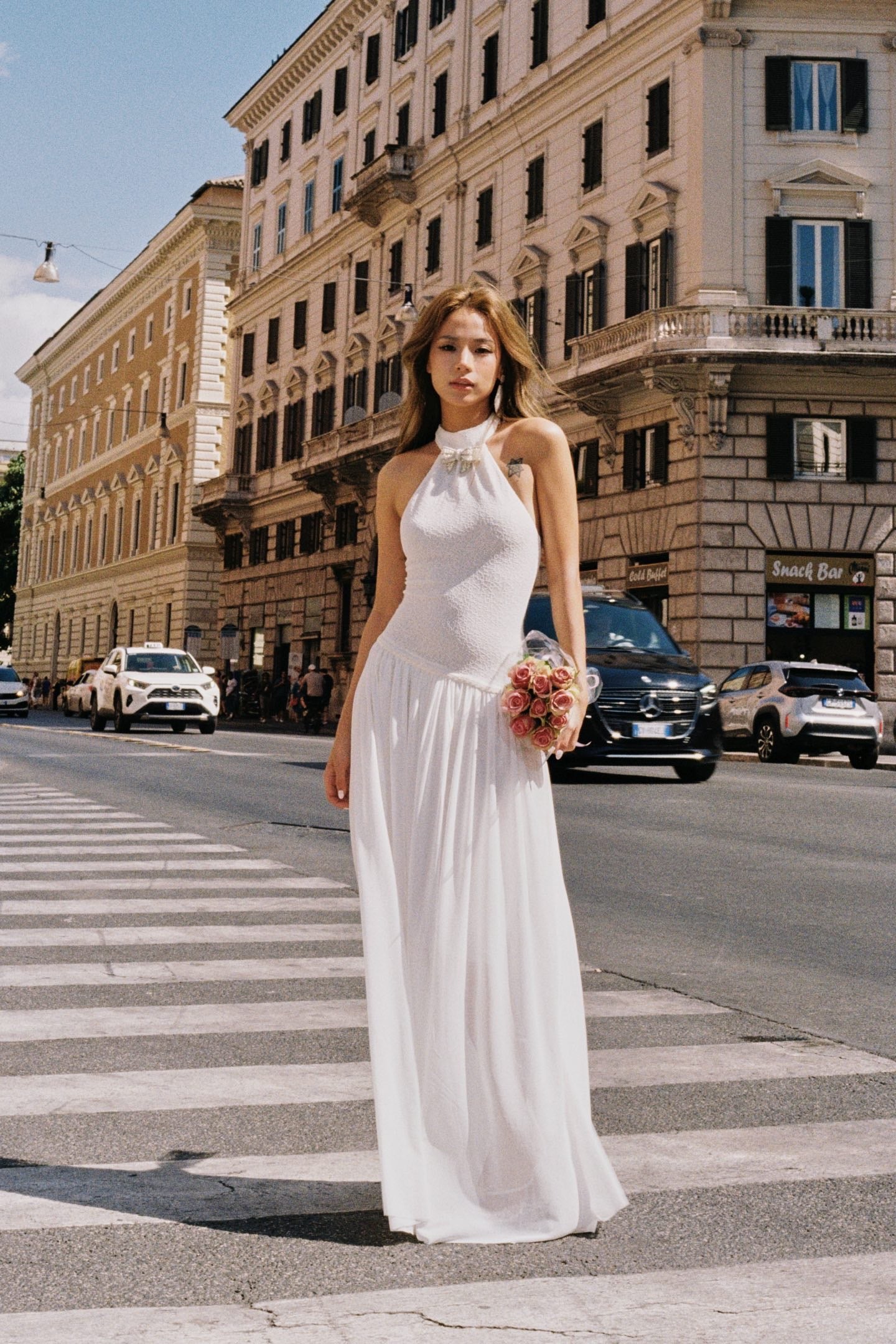 MINPURA White Elegant Maxi Dress