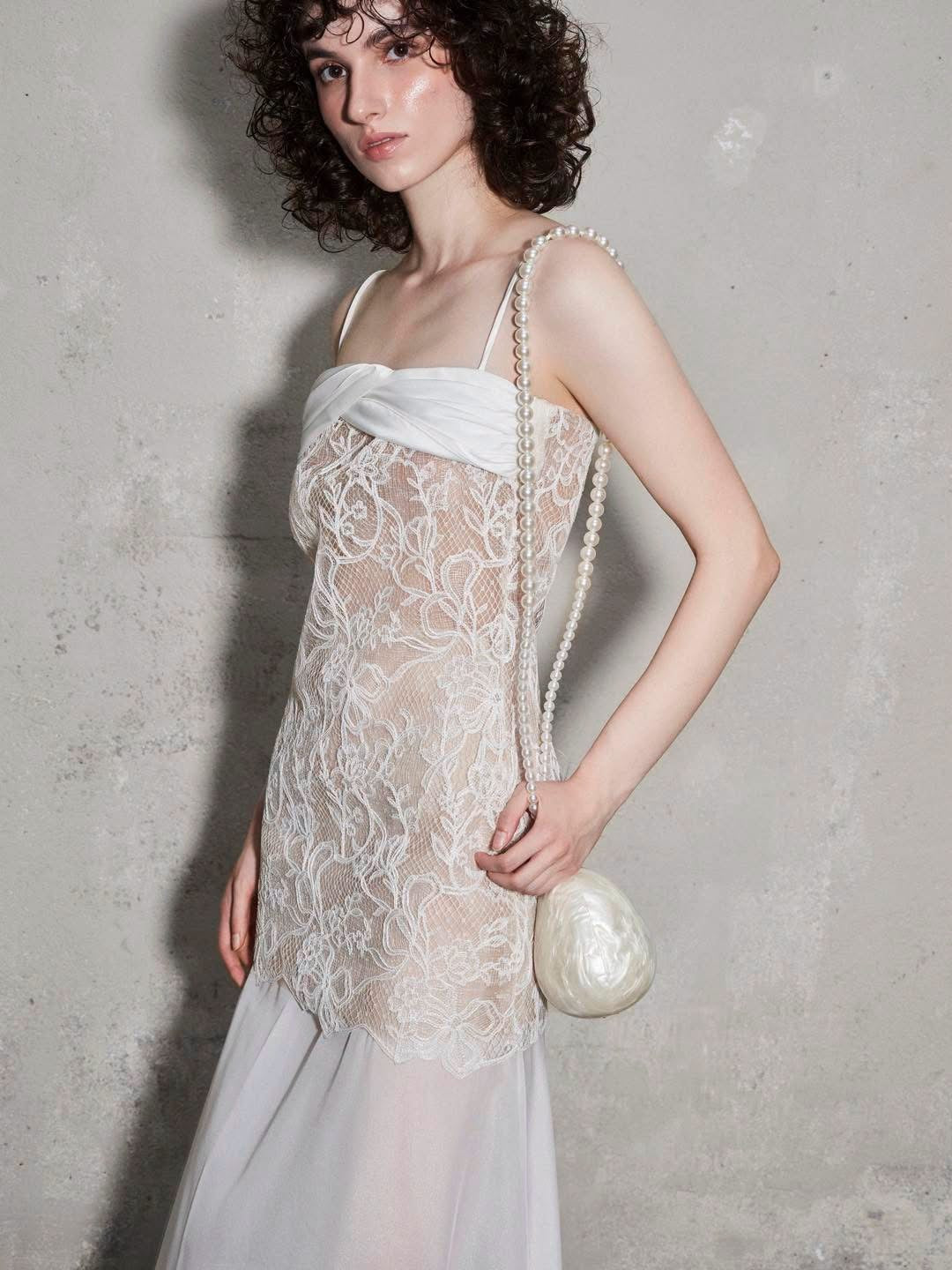 OIA STUDIO Elegant Vacation Cream Potpourri Set Maxi Dress