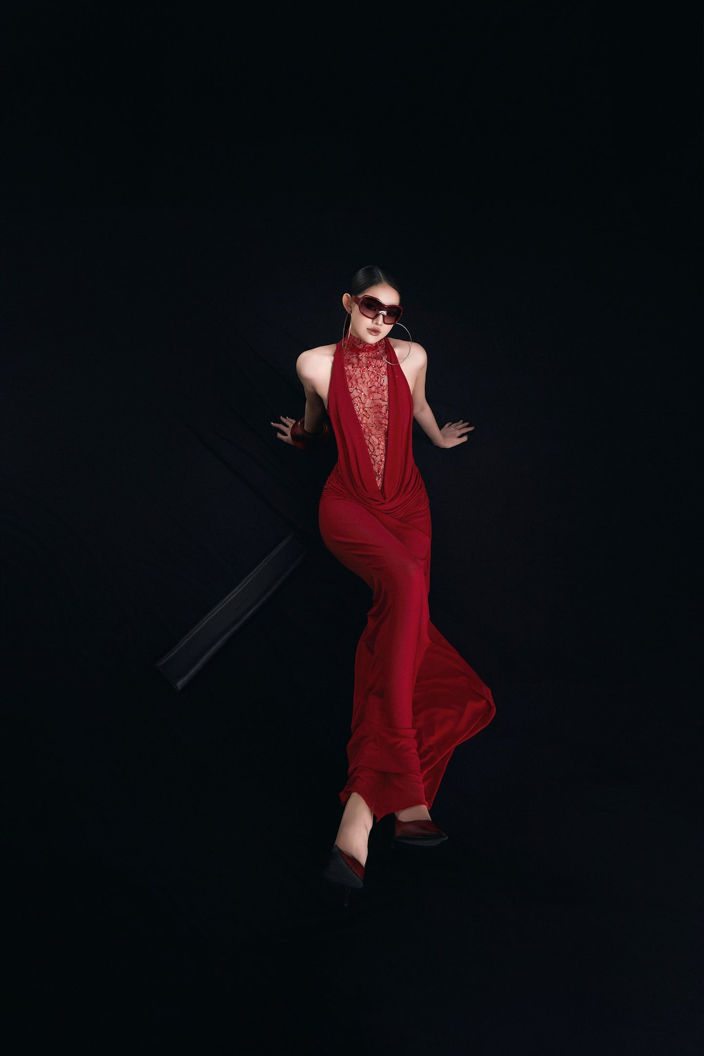 MAEL FEMME Red Auralis Maxi Dress