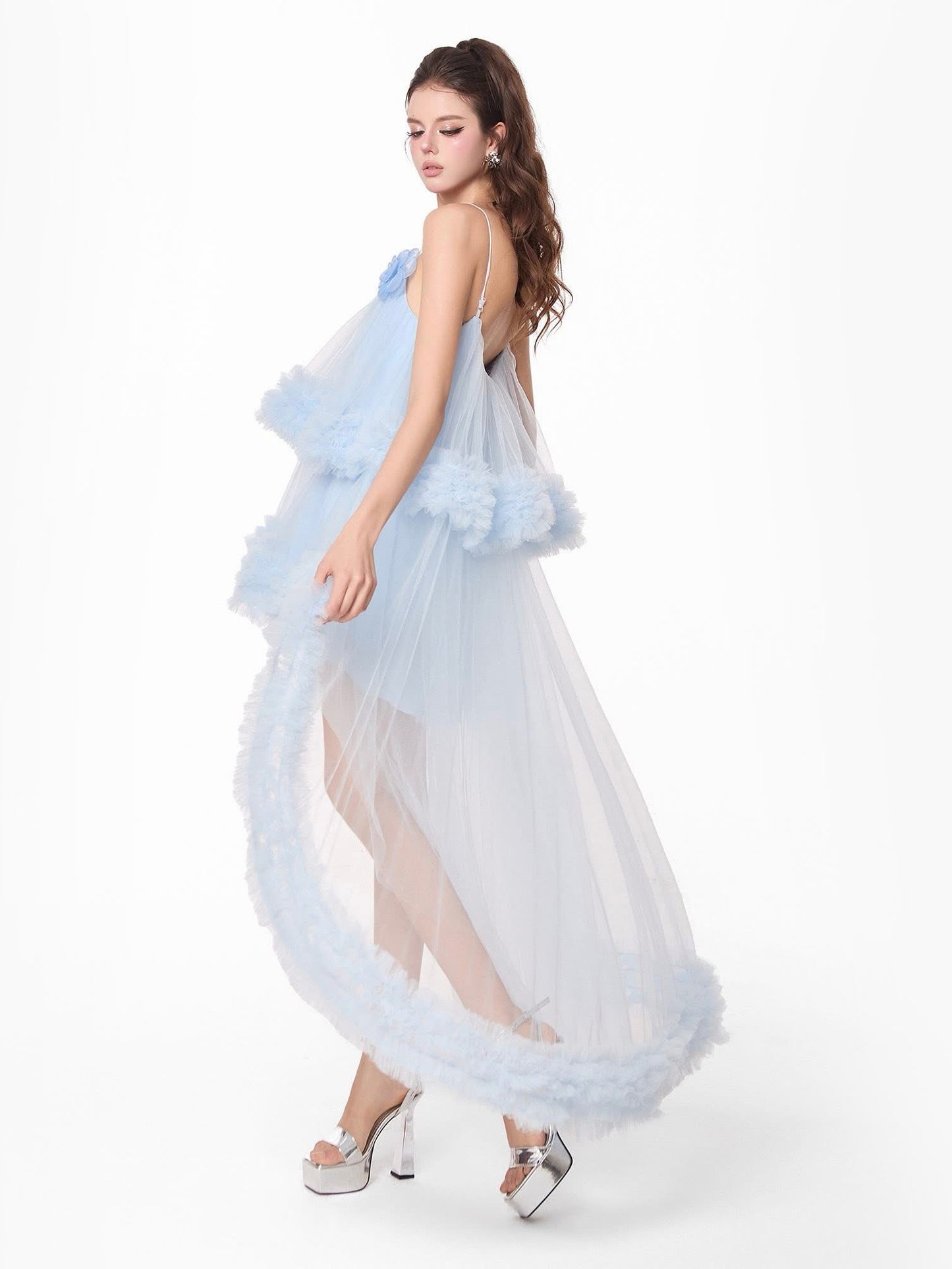 JENEA BY JENNY Sweet Vacation Blue Trace Maxi Dress