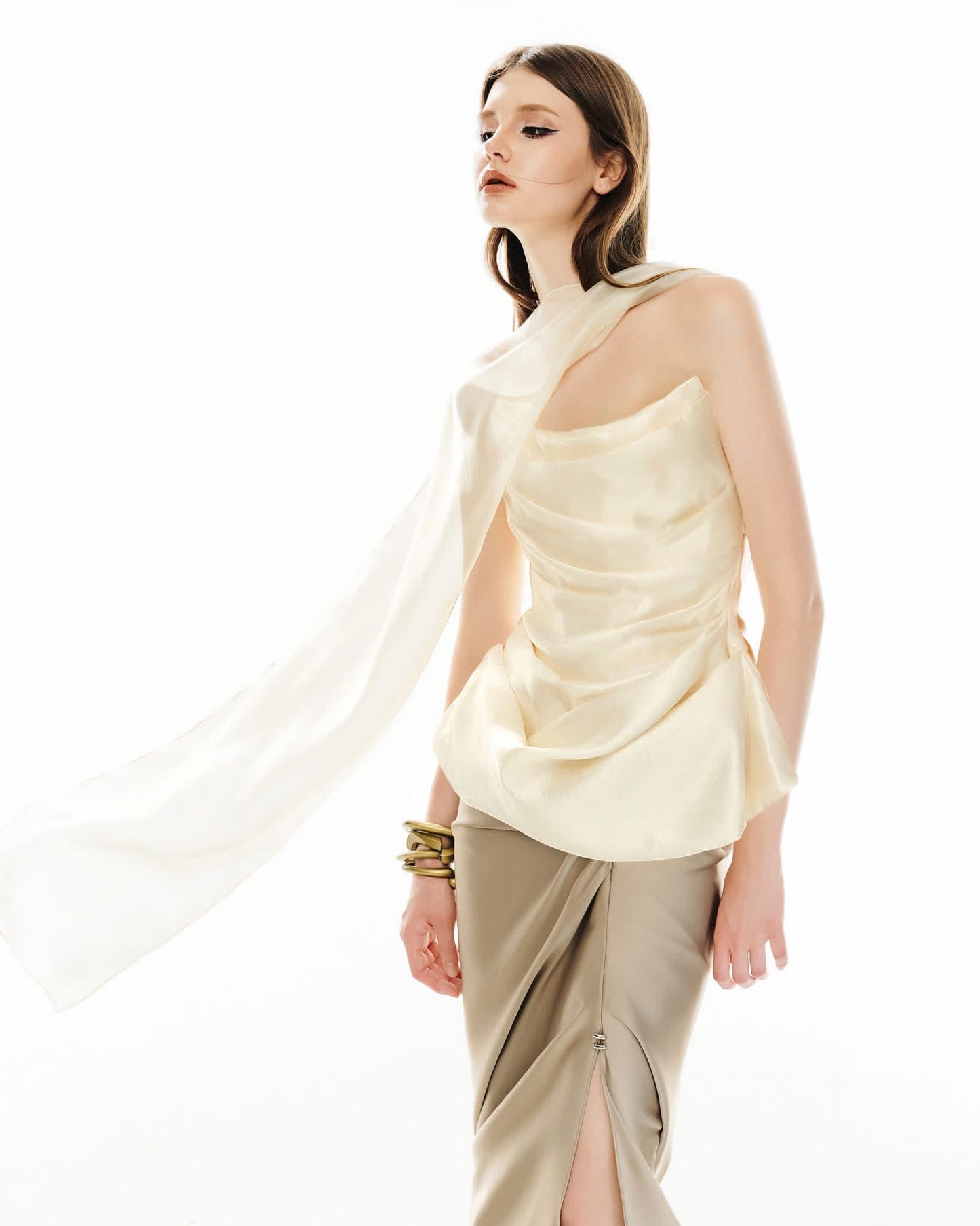 MUSTHAVE Brown Silk Skirt