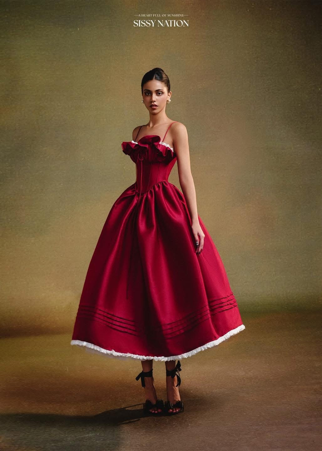 SISSY.NATION Red Elegant Tulip Maxi Dress