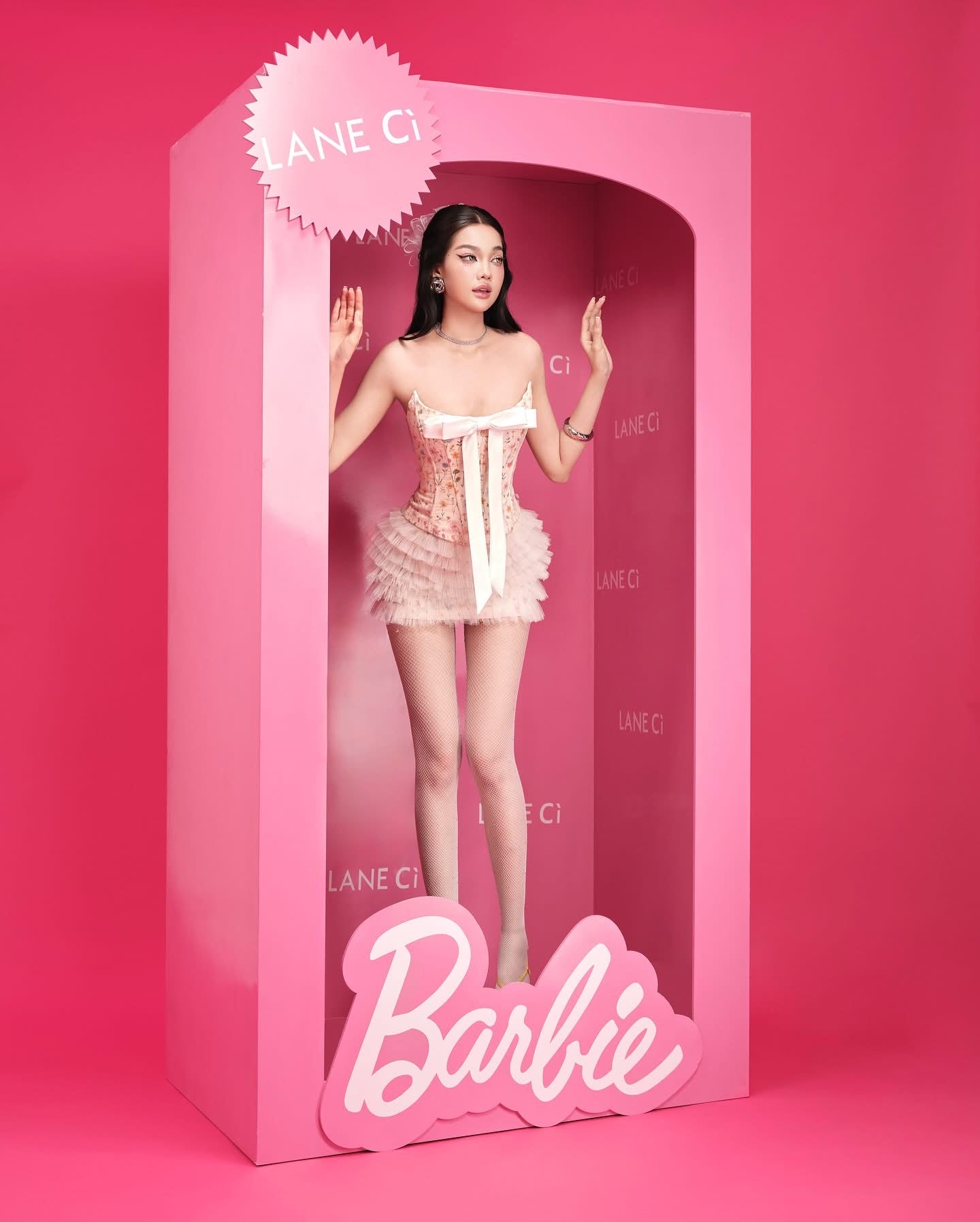 LANE CI Pink Jaby Set Top & Skirt