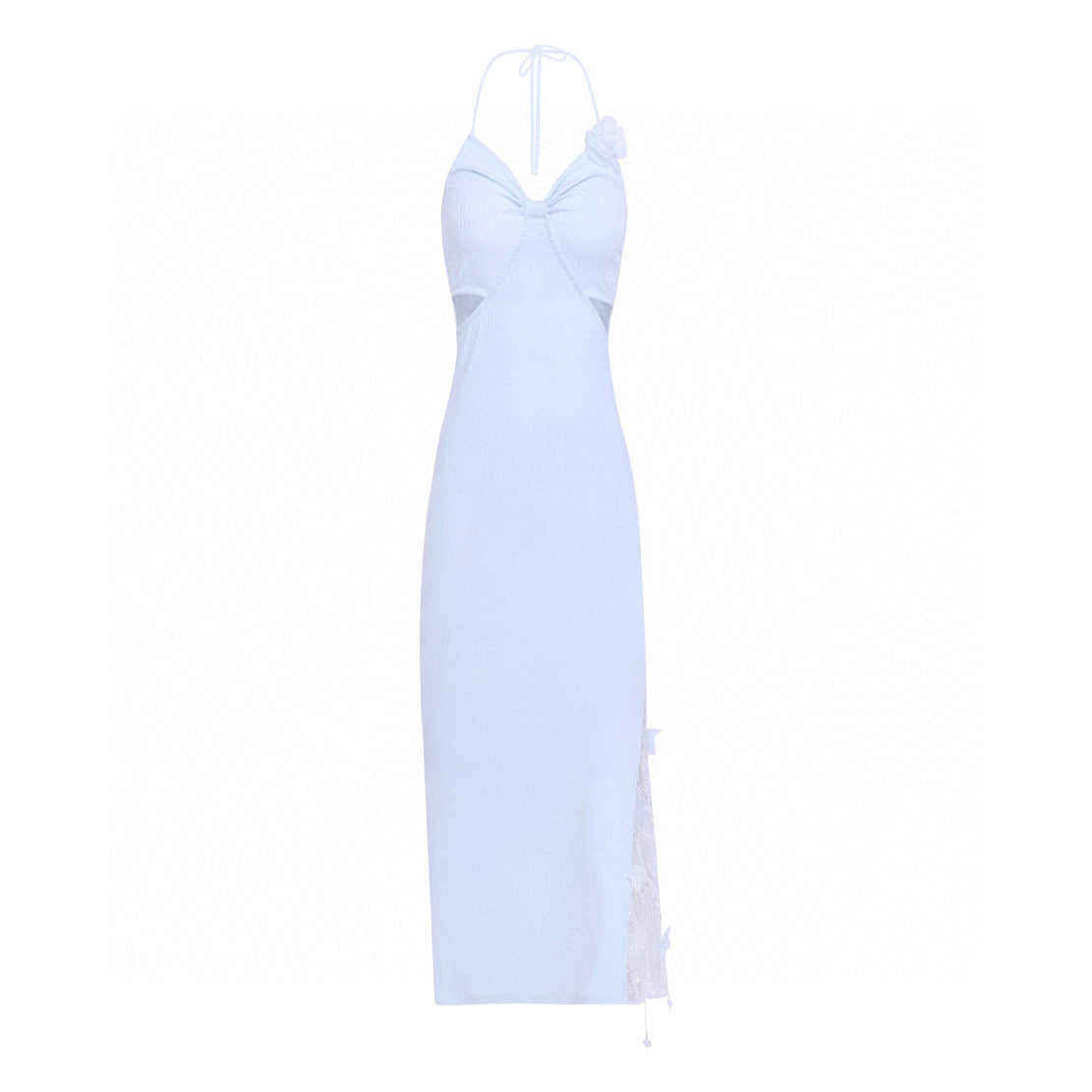 MIMI PLANGE Blue Split Midi Dress