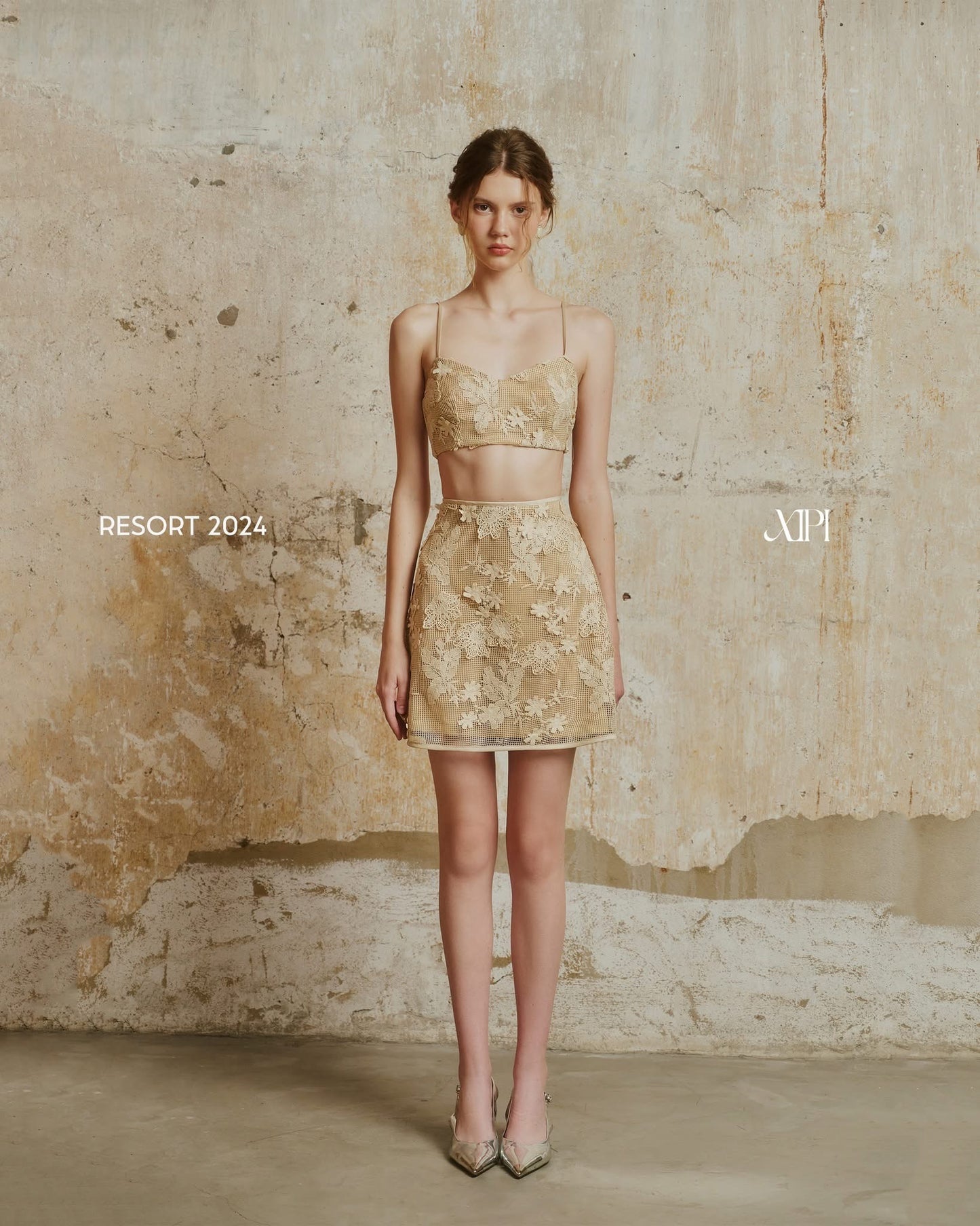 Xipi Gold Tiffany Top& Skirt& Jacket