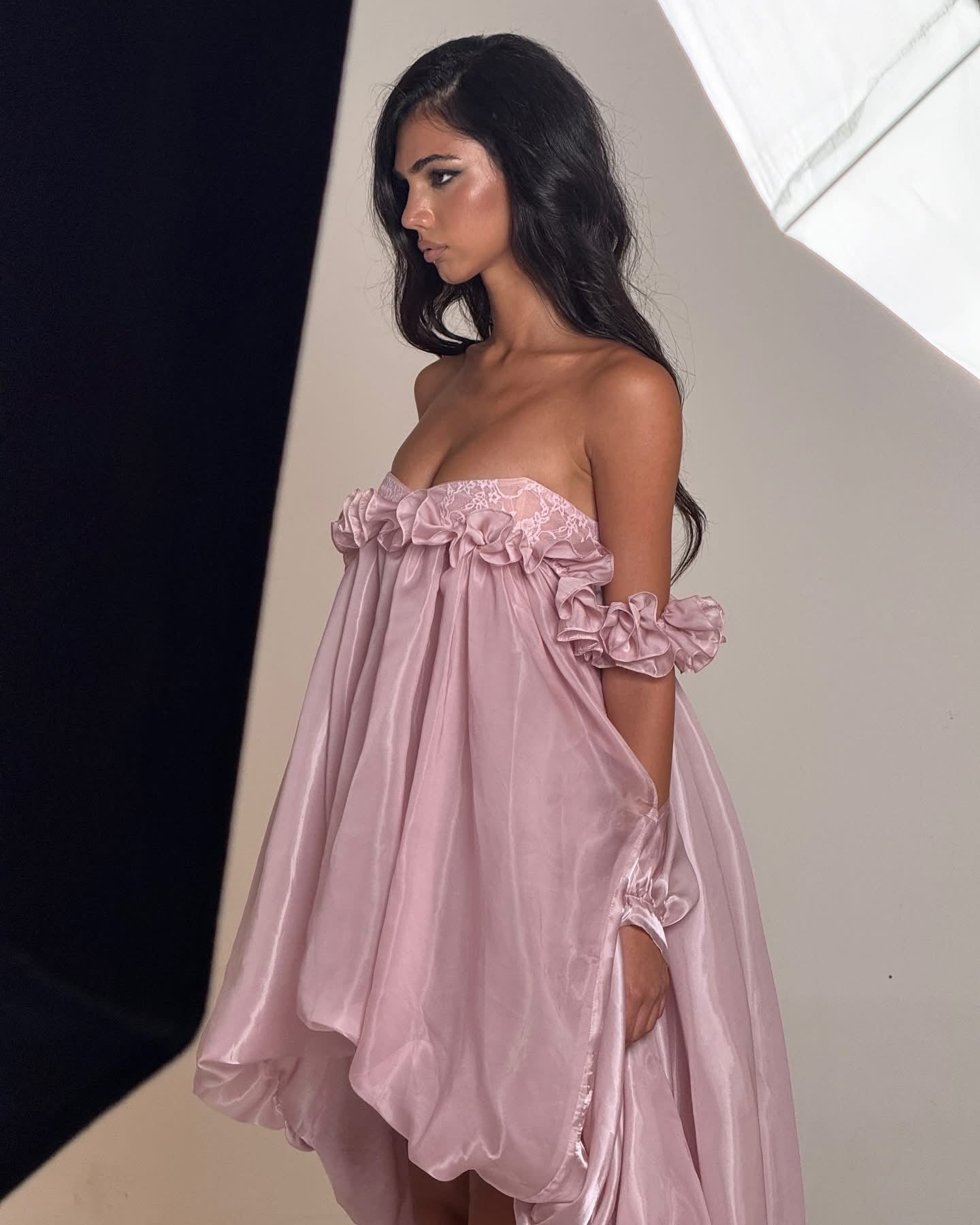 HUELLEY ROSE Pink Lly Maxi Dress