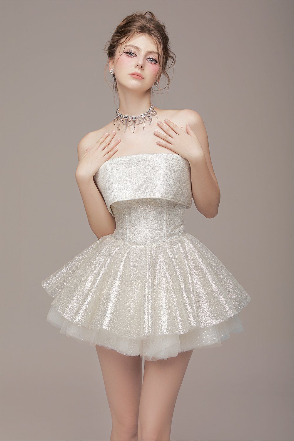 BY JENNY WHITE ALINE SHINING MINI DRESS