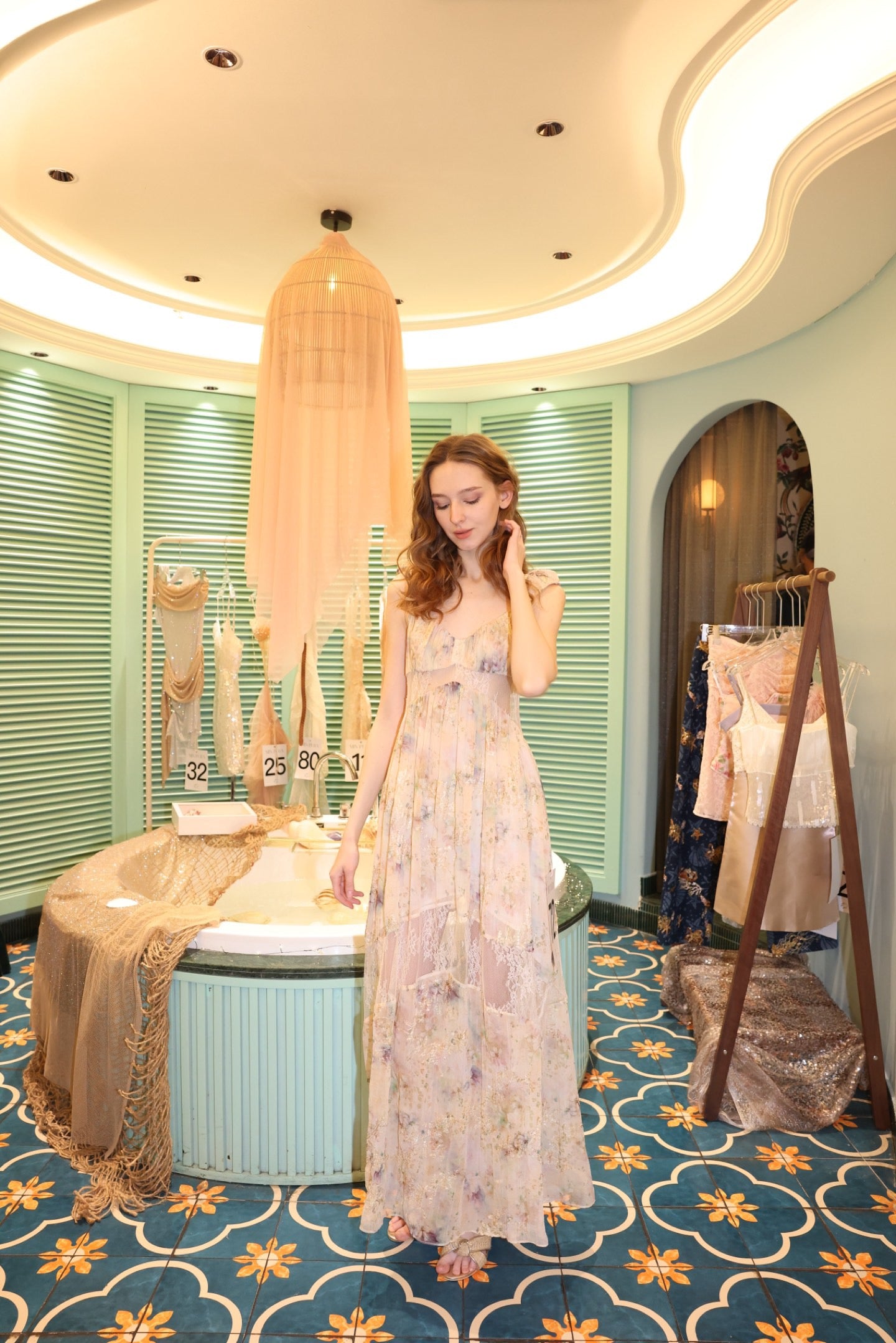 MIN PURA Pink Vacation Sweet Sequins Midi Dress