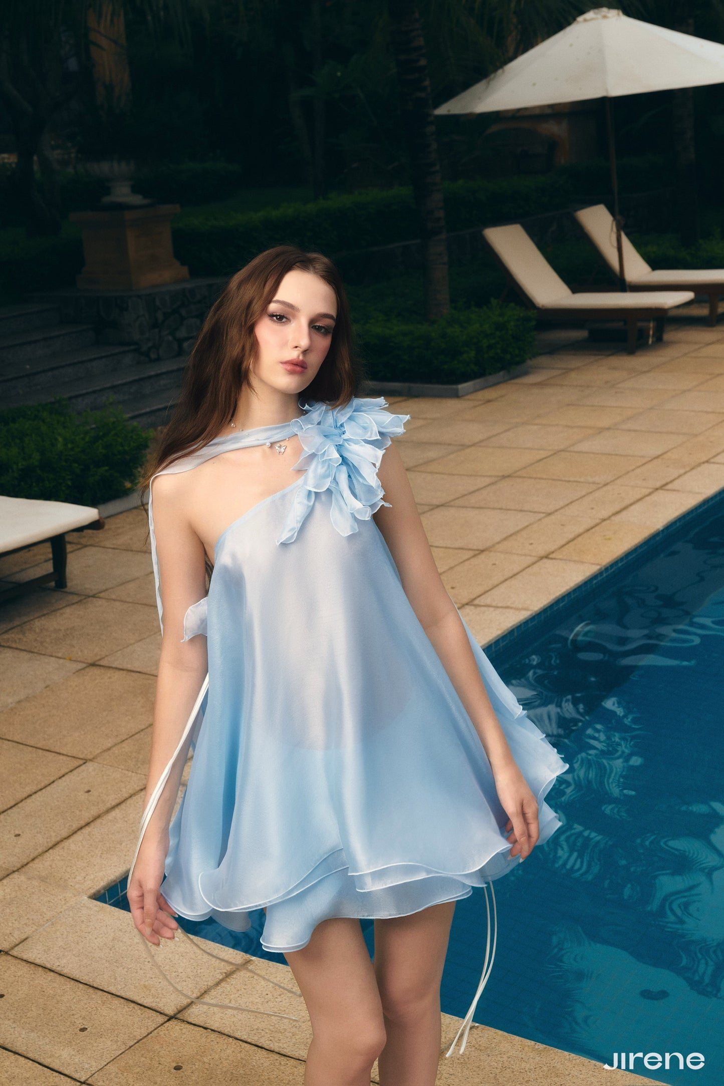 JIRENE Blue Chantia Mini Dress