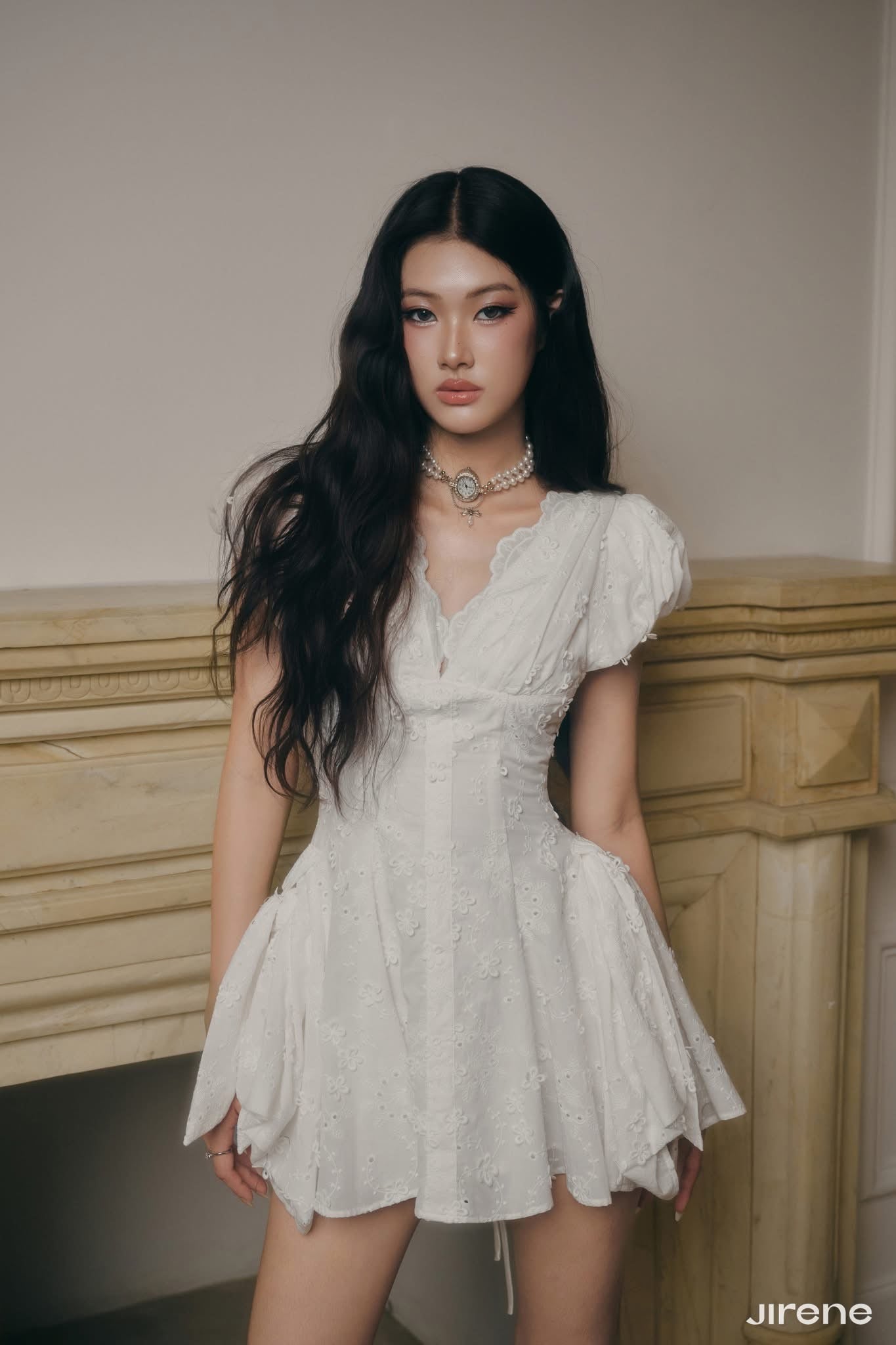 JIRENE White Blur Mini Dress