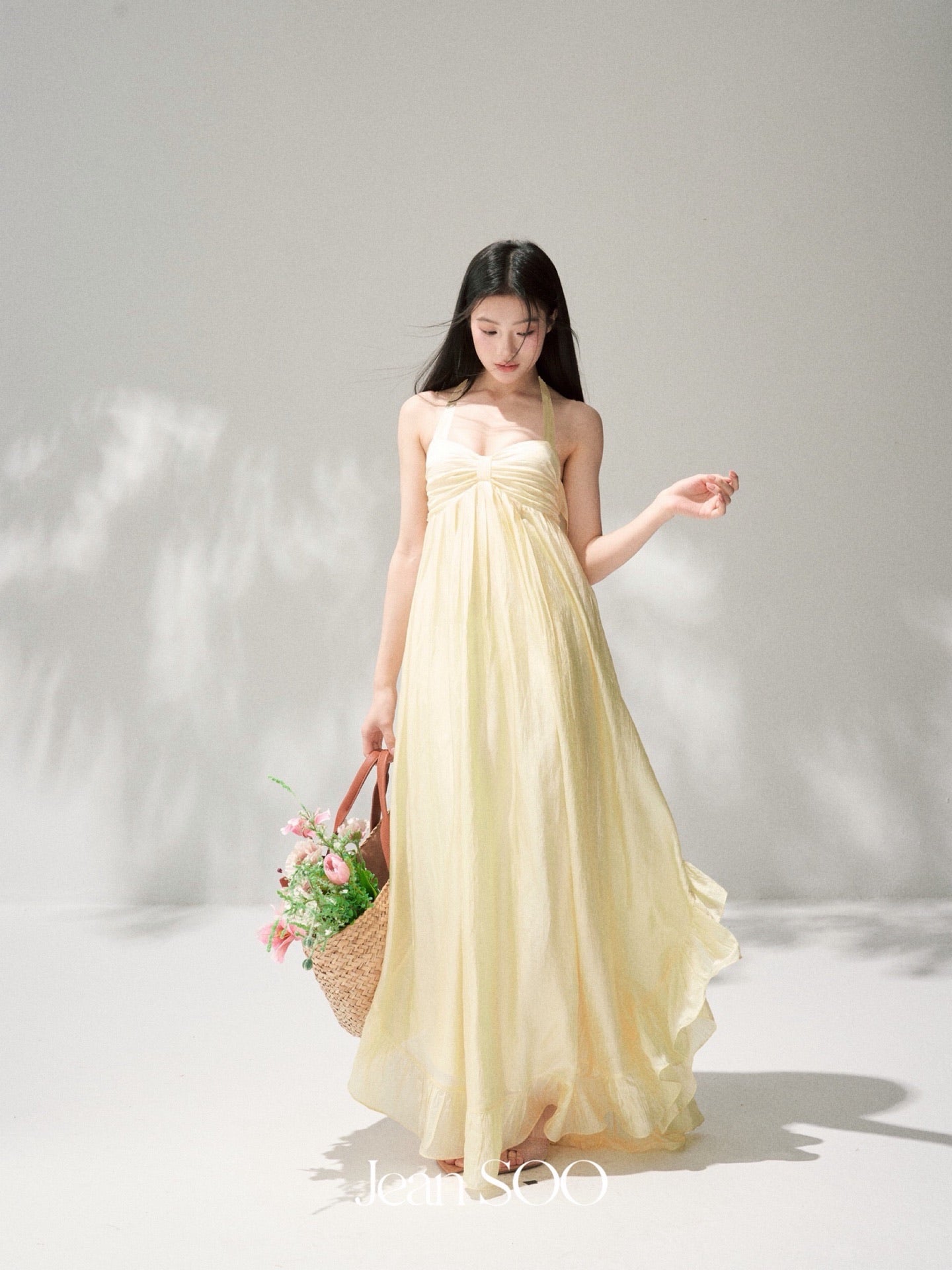 JEAN SOO Sweet Vacation Yellow Cozy Maxi Dress