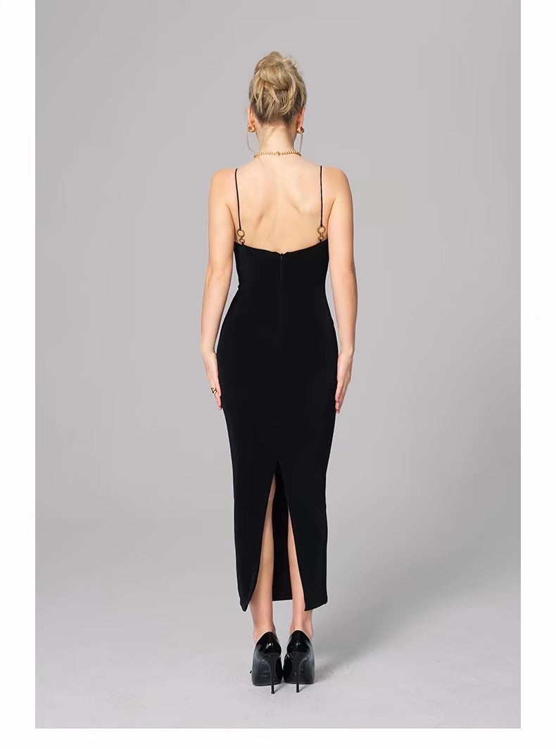 NANA JACQUELINE Black Elegant Maxi Dress