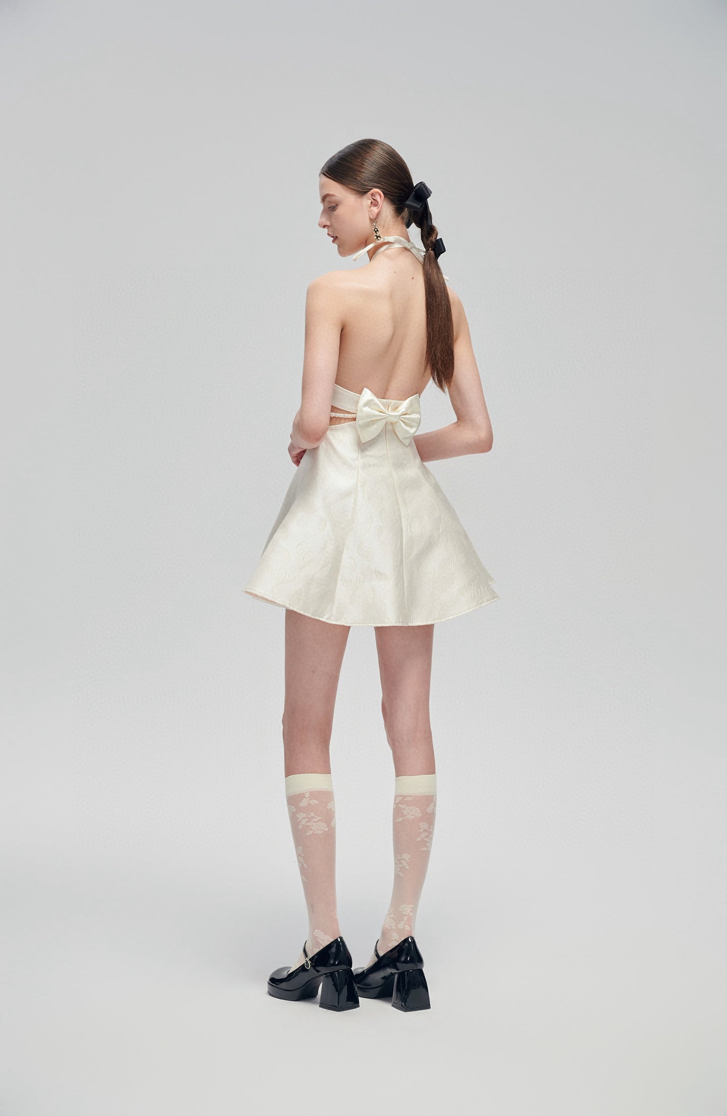 FA SOGNO White Backless Mini Dress