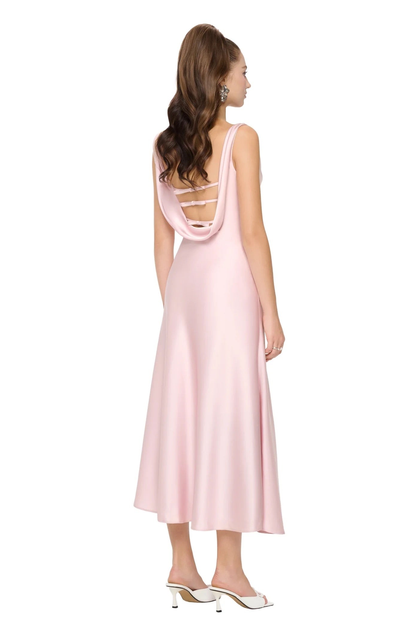 JUBIN Blue Elegant Midi Dress