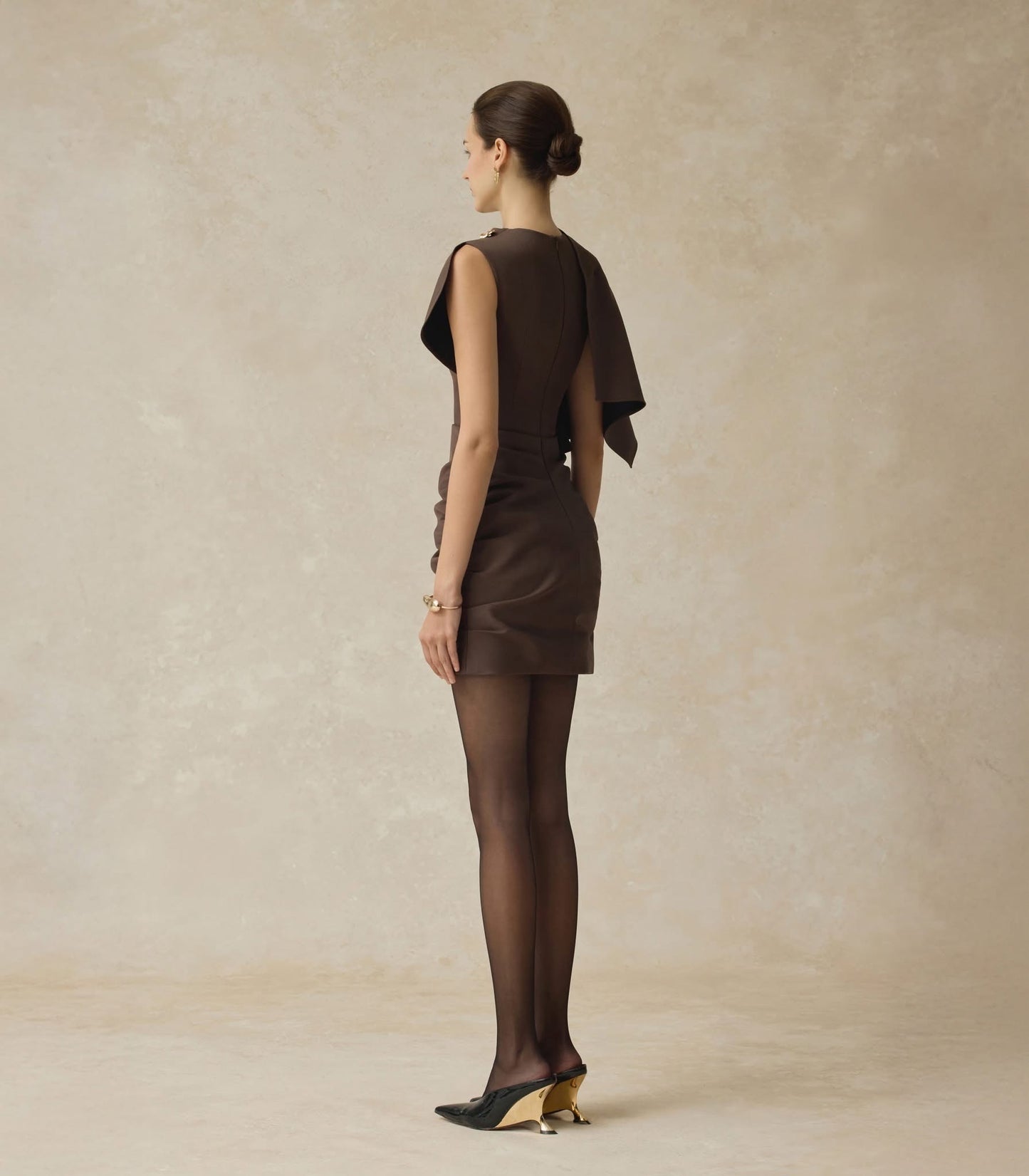 Brown Lyrenia Mini Dress