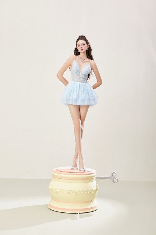 BY JENNY Blue Vivi Mini Dress