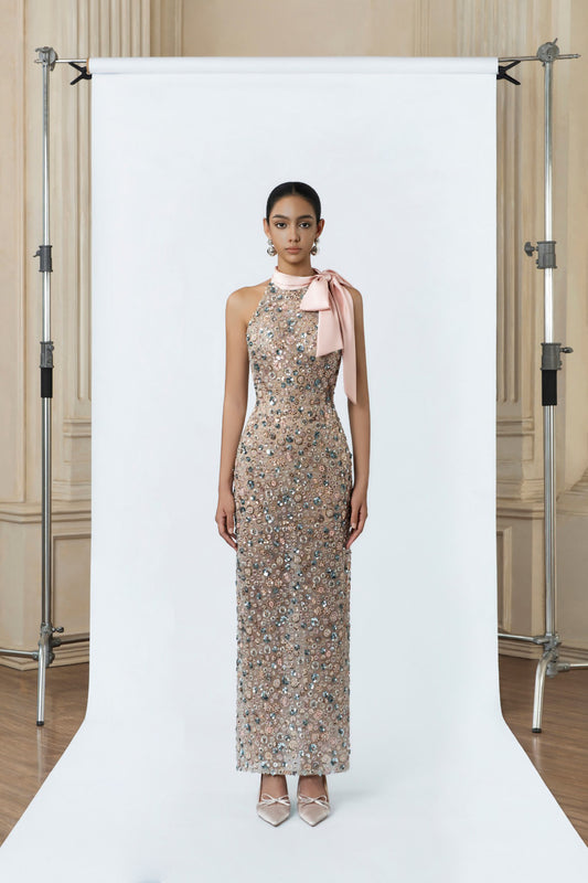 DETHEIA Floral Pink Hermia Maxi Dress