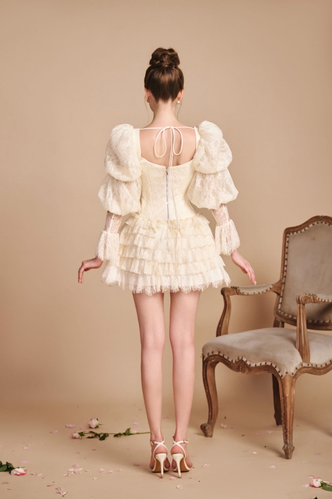 SISSY NATION Sweet Elegant Fairycore White J'adore Corset Top & Skirt