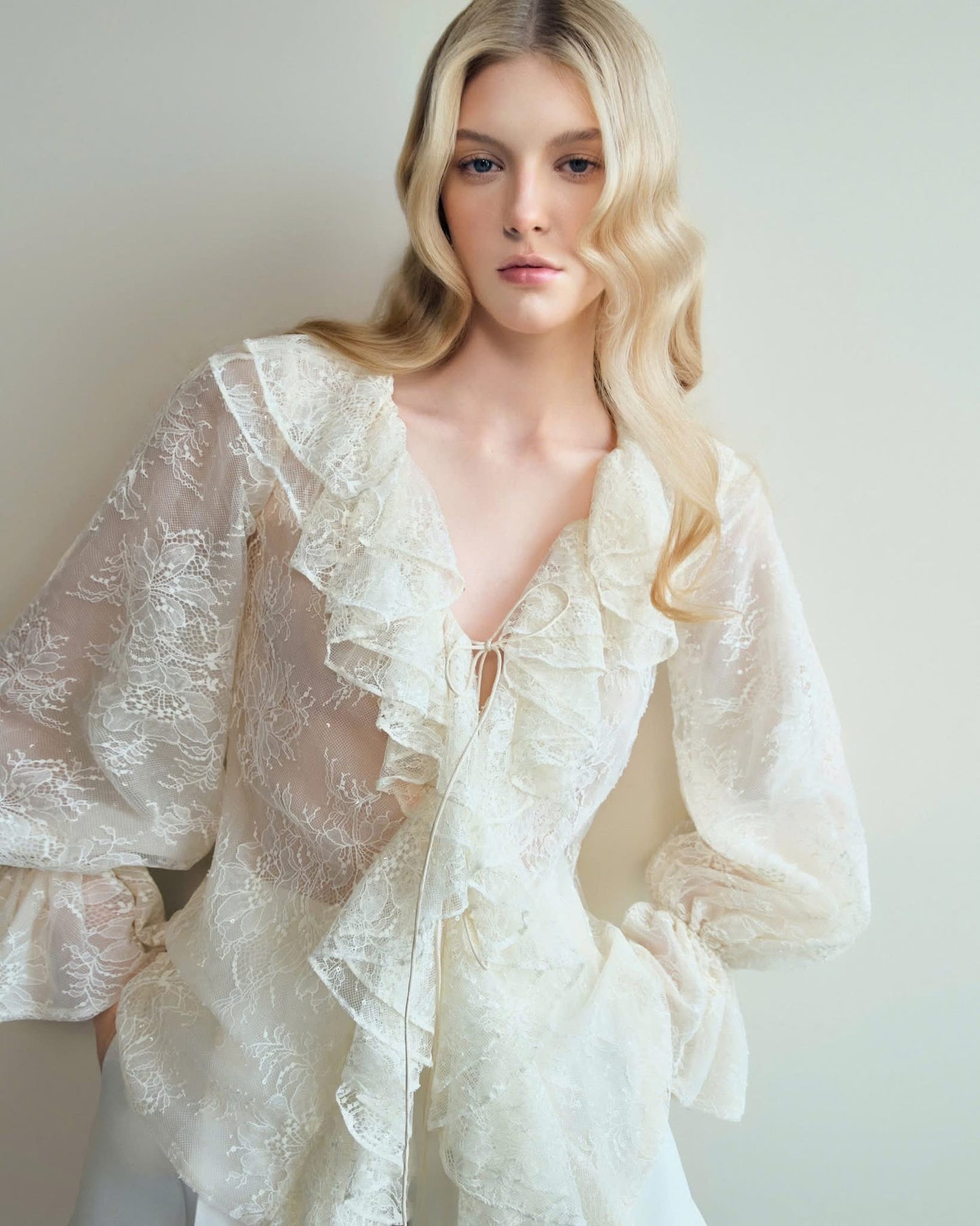 ENUFF White Ori Lace Top & Shorts