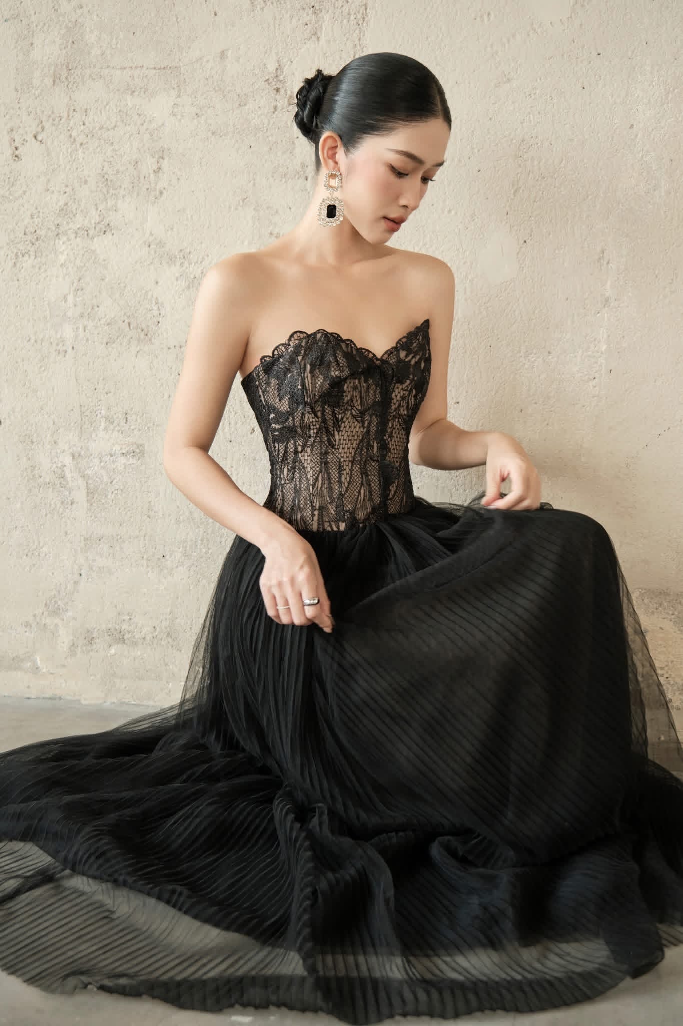 DELICIAE Black Carly Maxi Dress