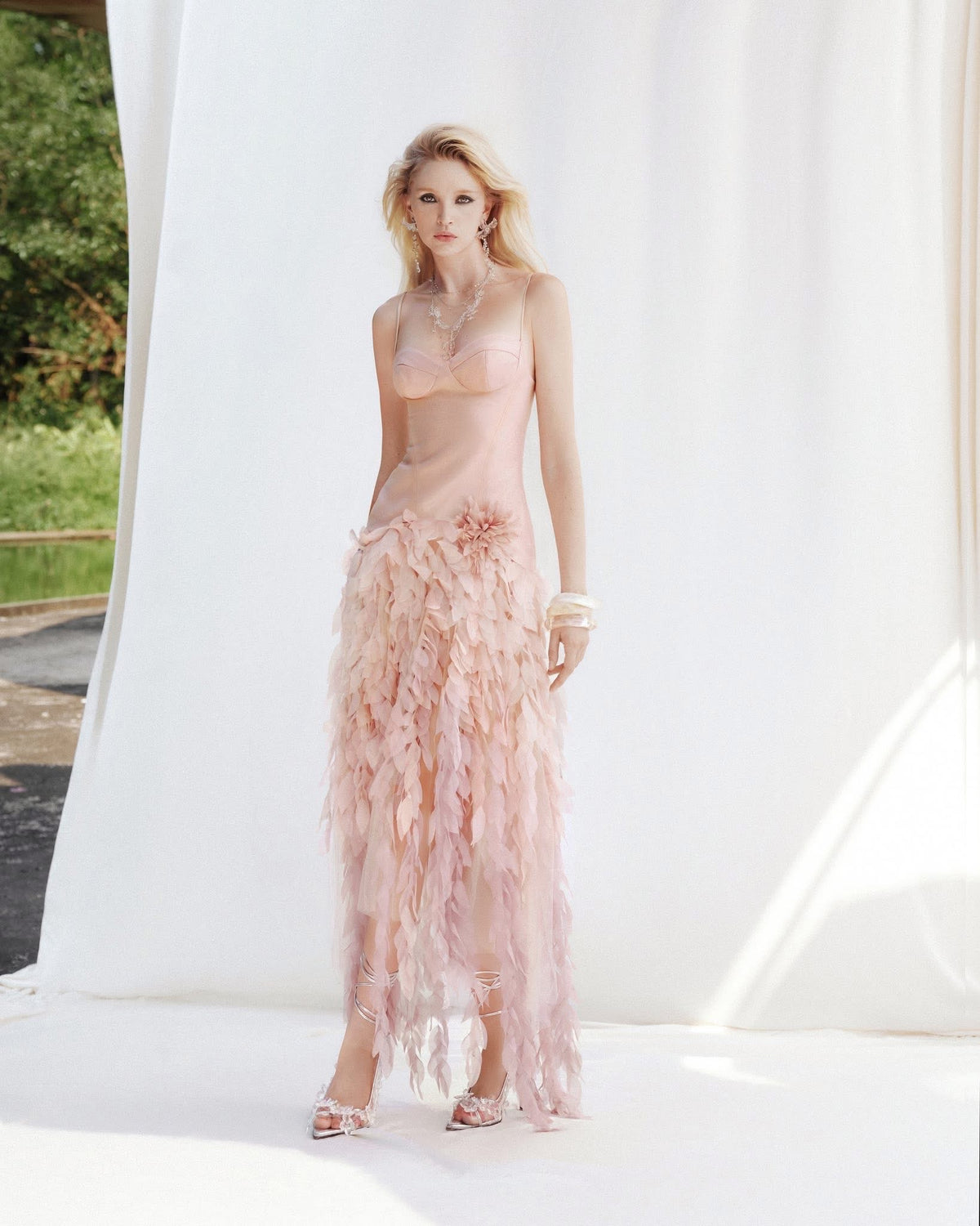 MUSTHAVE Fairycore Elegant Pink Julie Midi Dress