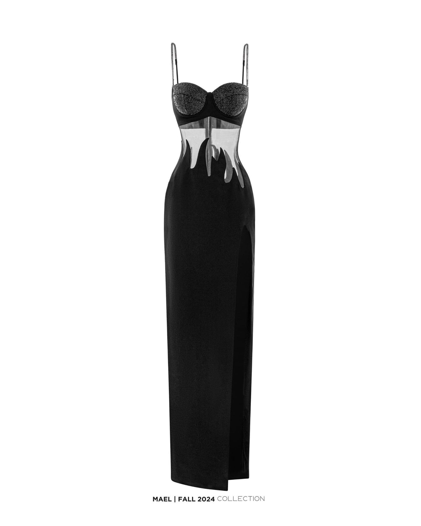 MAEL FEMME BLACK HESTIA MAXI DRESS