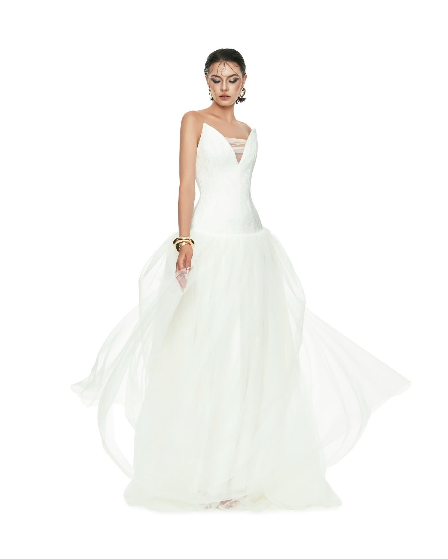 KATHY ATELIER White Diana Maxi Dress