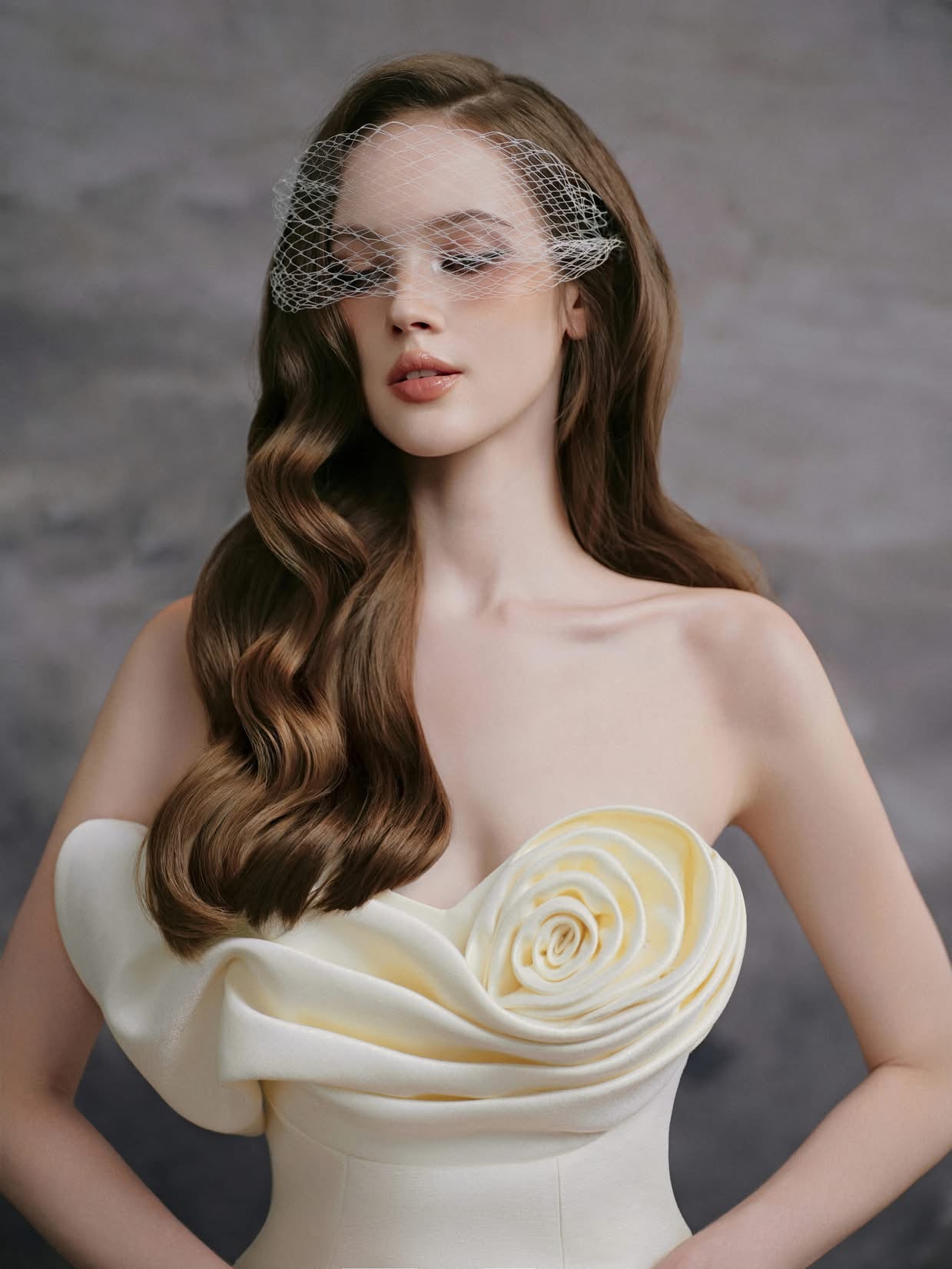 DELICATE Cream Luna Maxi Dress