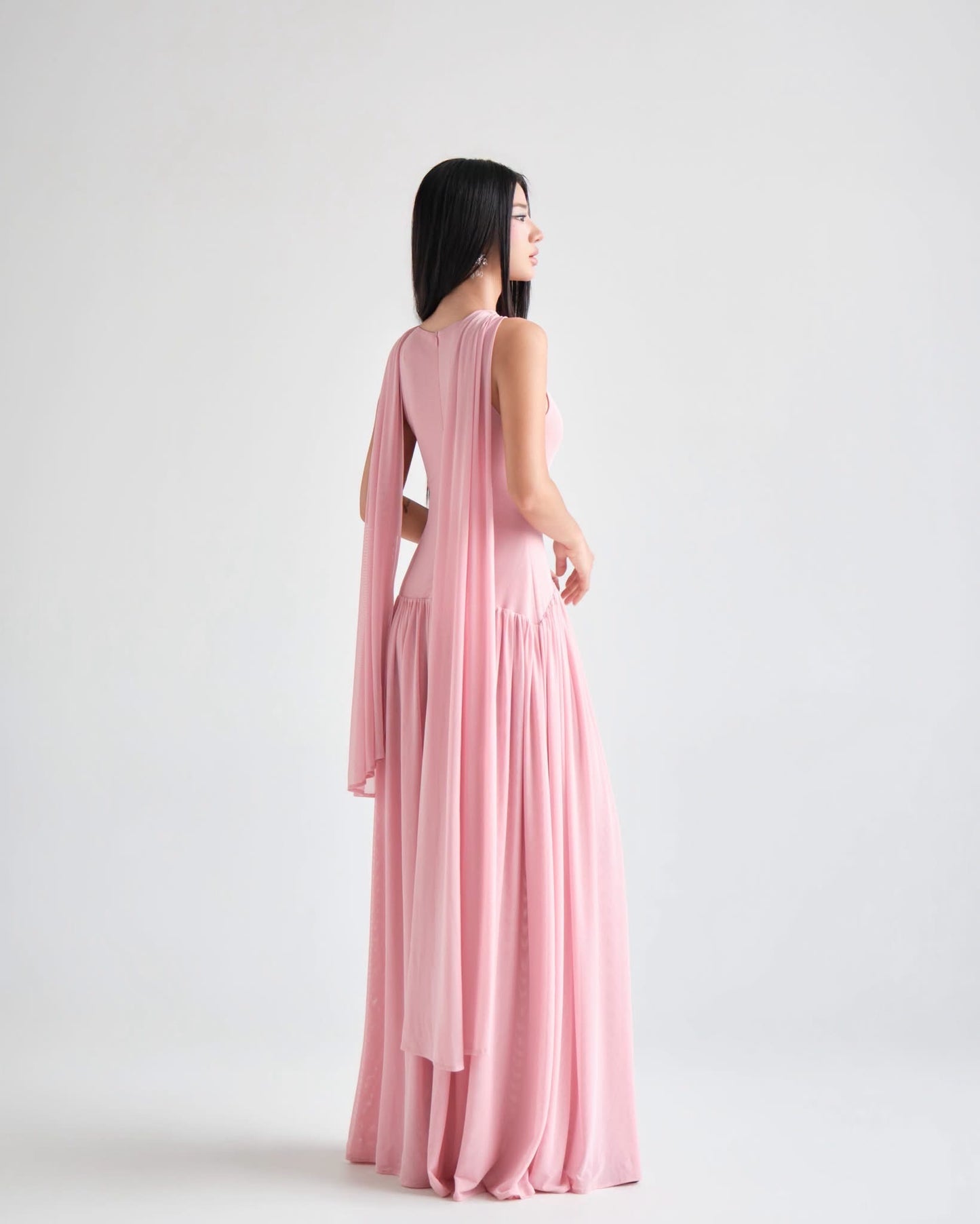 DELICIAE Pink Knit Daliah Maxi Dress