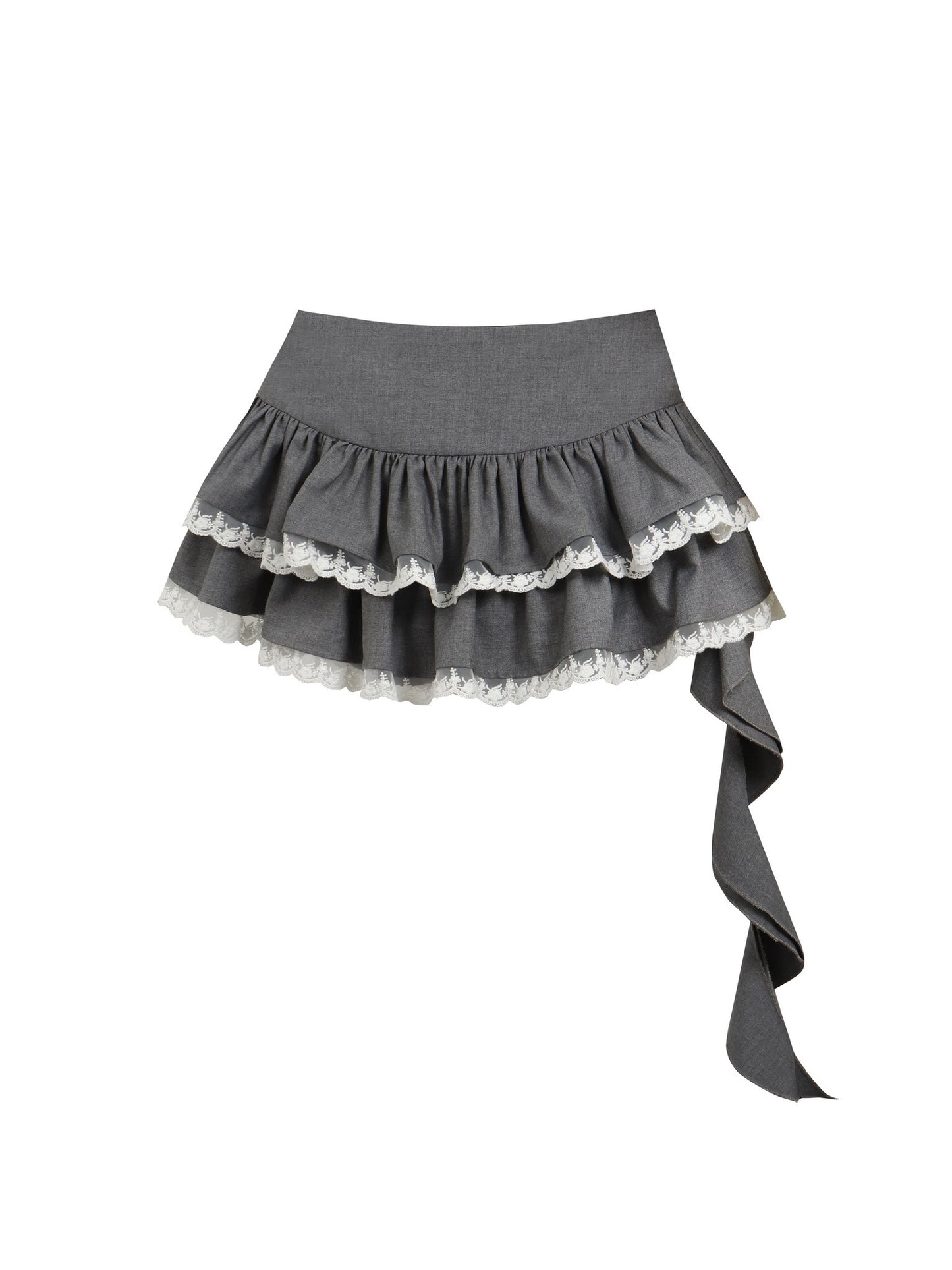 JEAN SOO Sweet Vacation Grey Lace Top & Skirt