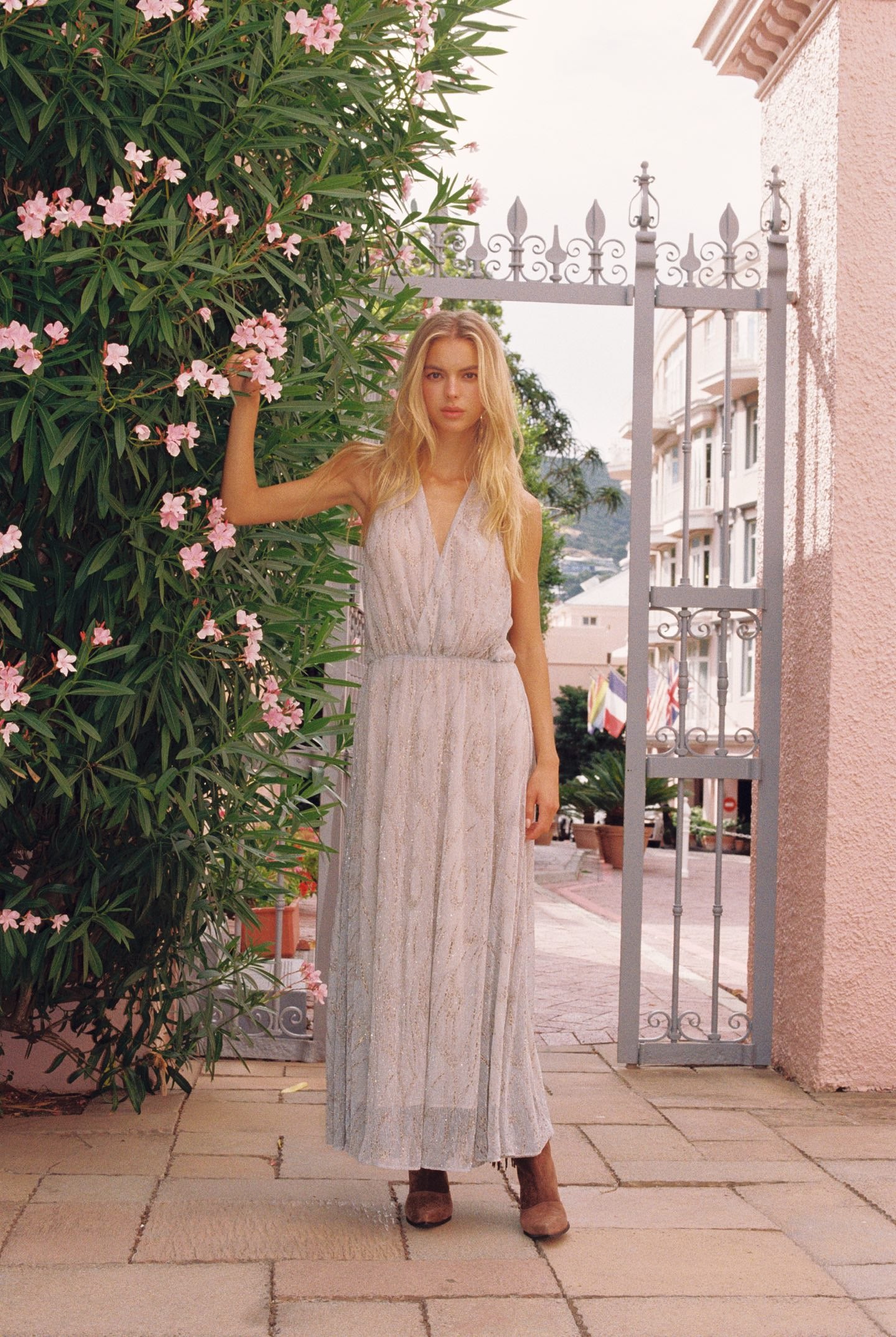 MIN PURA Grey Vacation Sweet Inala Maxi Dress