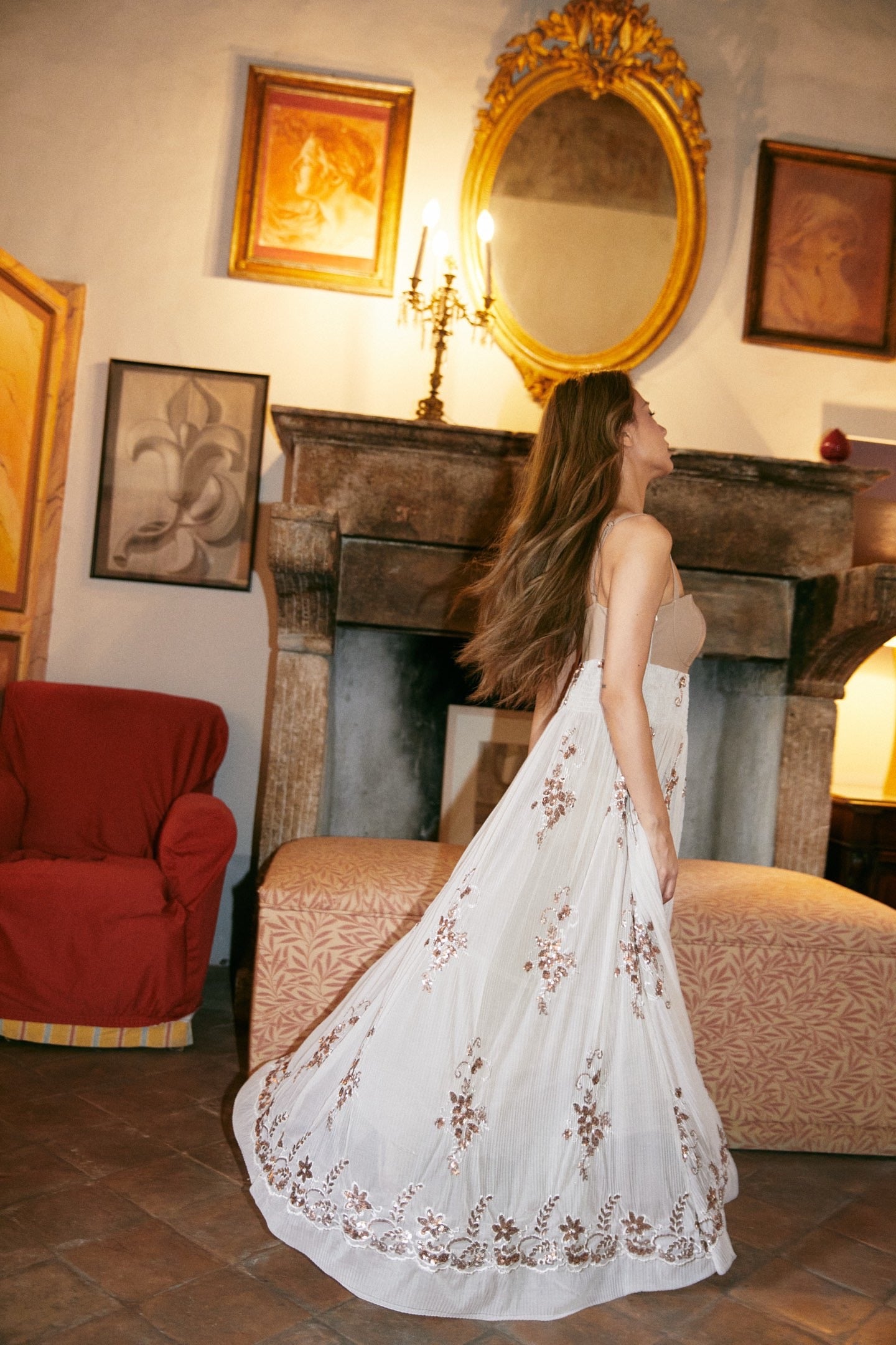 MINPURA Nude Brown Maxi Dress