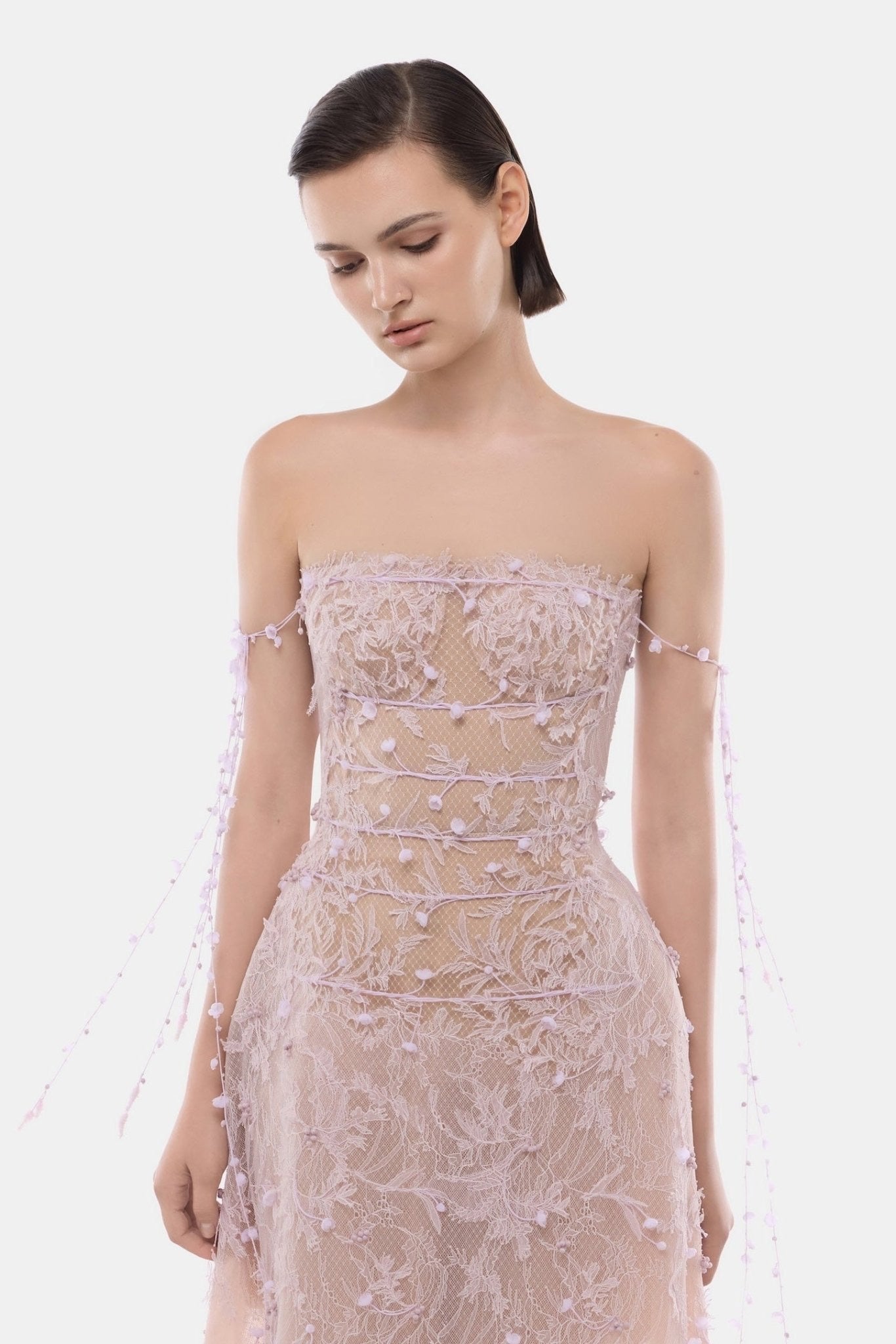 MONTSAND Purple Vacation Elegant Floral String Mini Dress