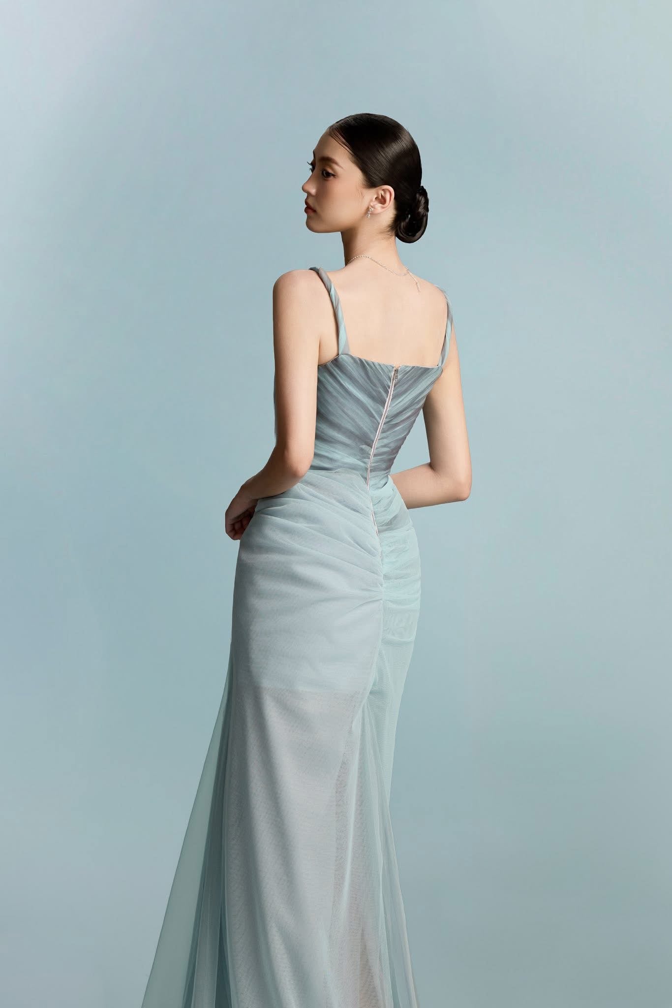 BYDI Elegant Minimalist Blue Kayla Maxi Dress